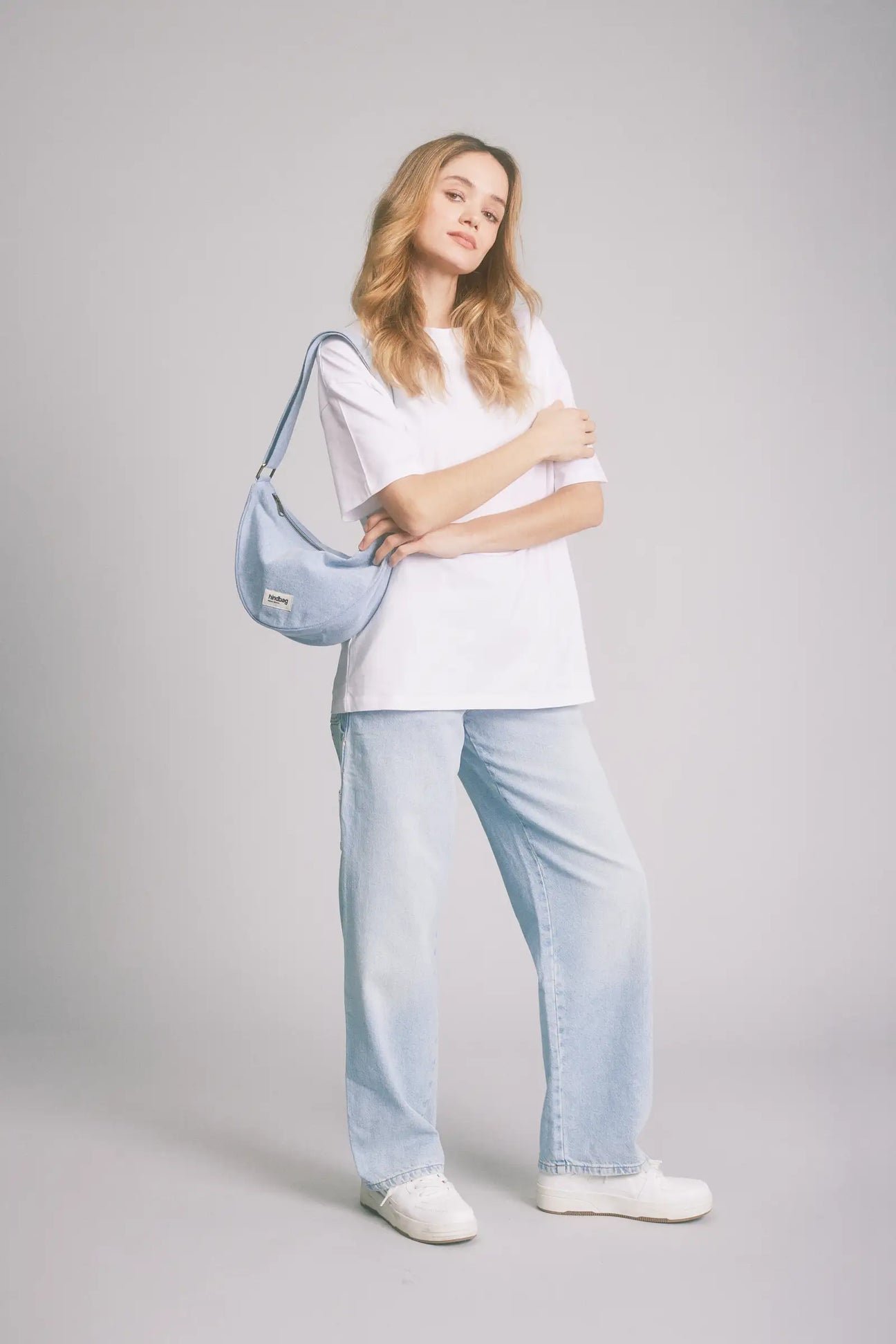 Cotton waist bag Blue