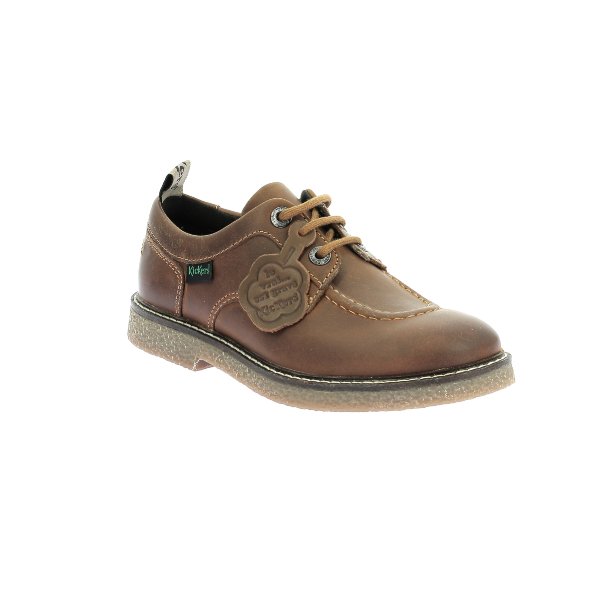 Derbies cuir Kick levy Marron Kickers Femme Place des Tendances