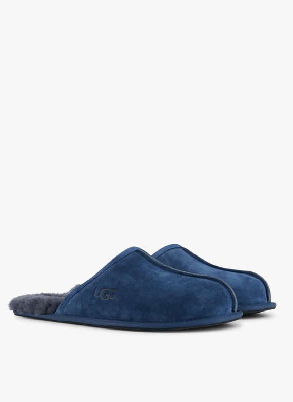 Fur-Lined sheepskin slippers Blue Ugg Men Place des Tendances
