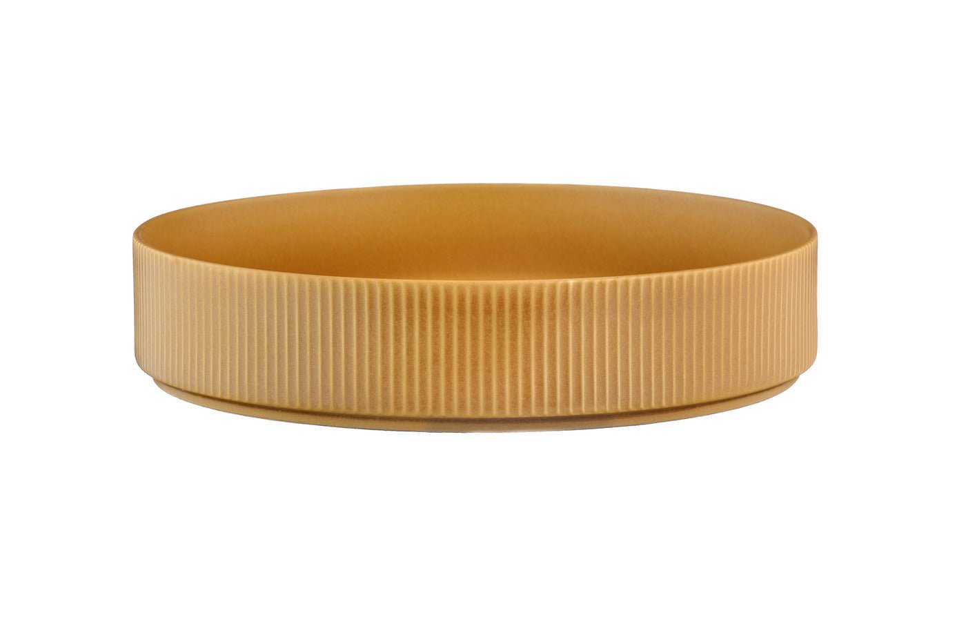 Stoneware deep plate - 4 pieces BJORN Yellow