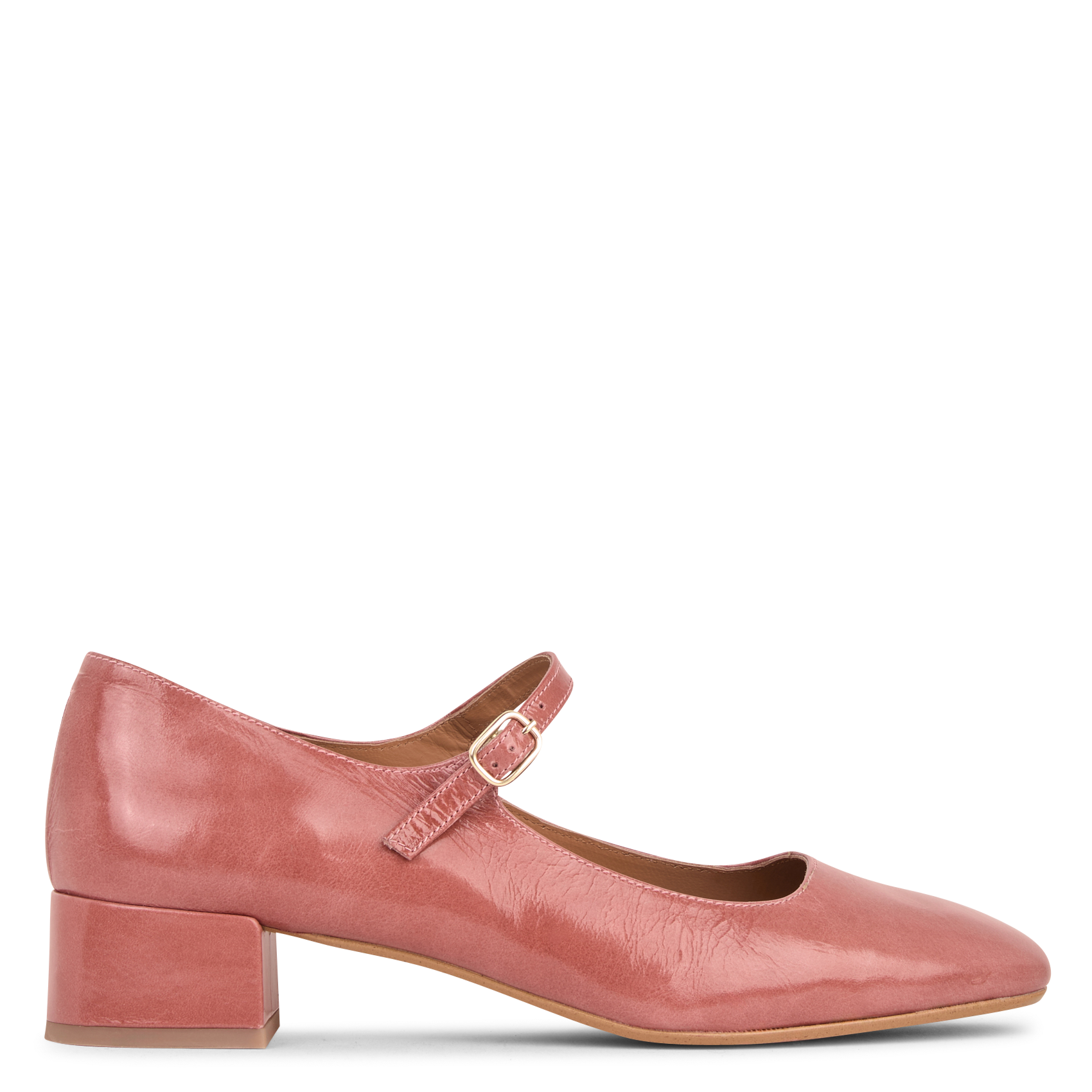 Babies à petit talon en cuir vieilli MELLOW YELLOW Rose