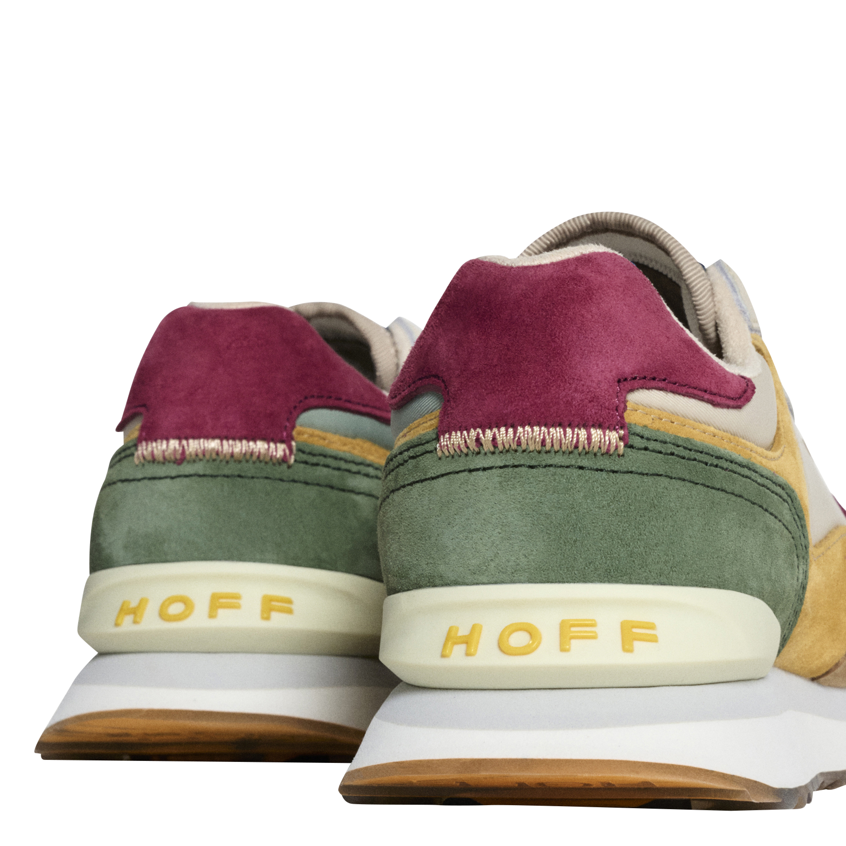 Baskets basses à lacets en cuir mélangé HOFF Jaune