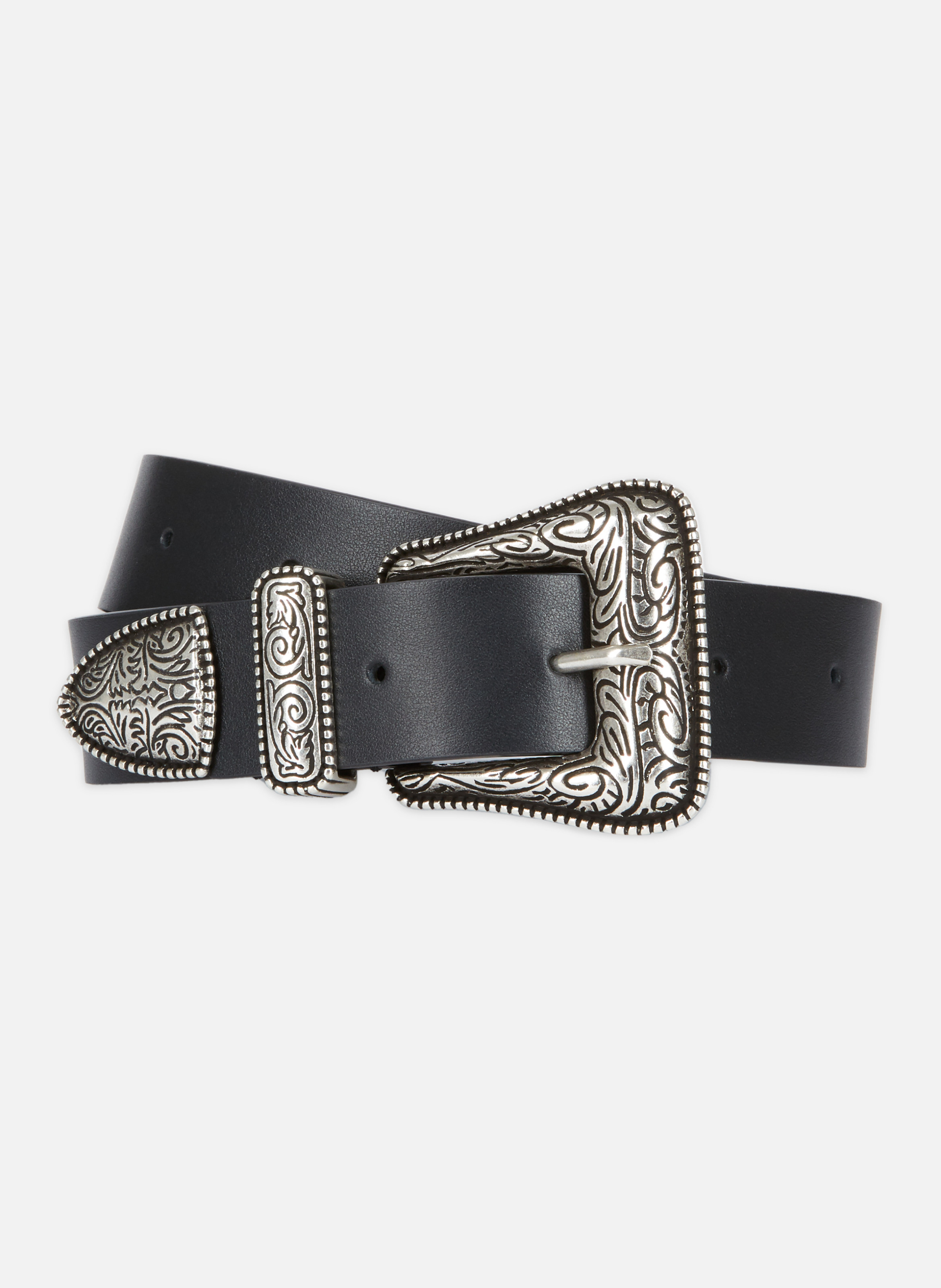 Ceinture en cuir boucle western THE KOOPLES Noir