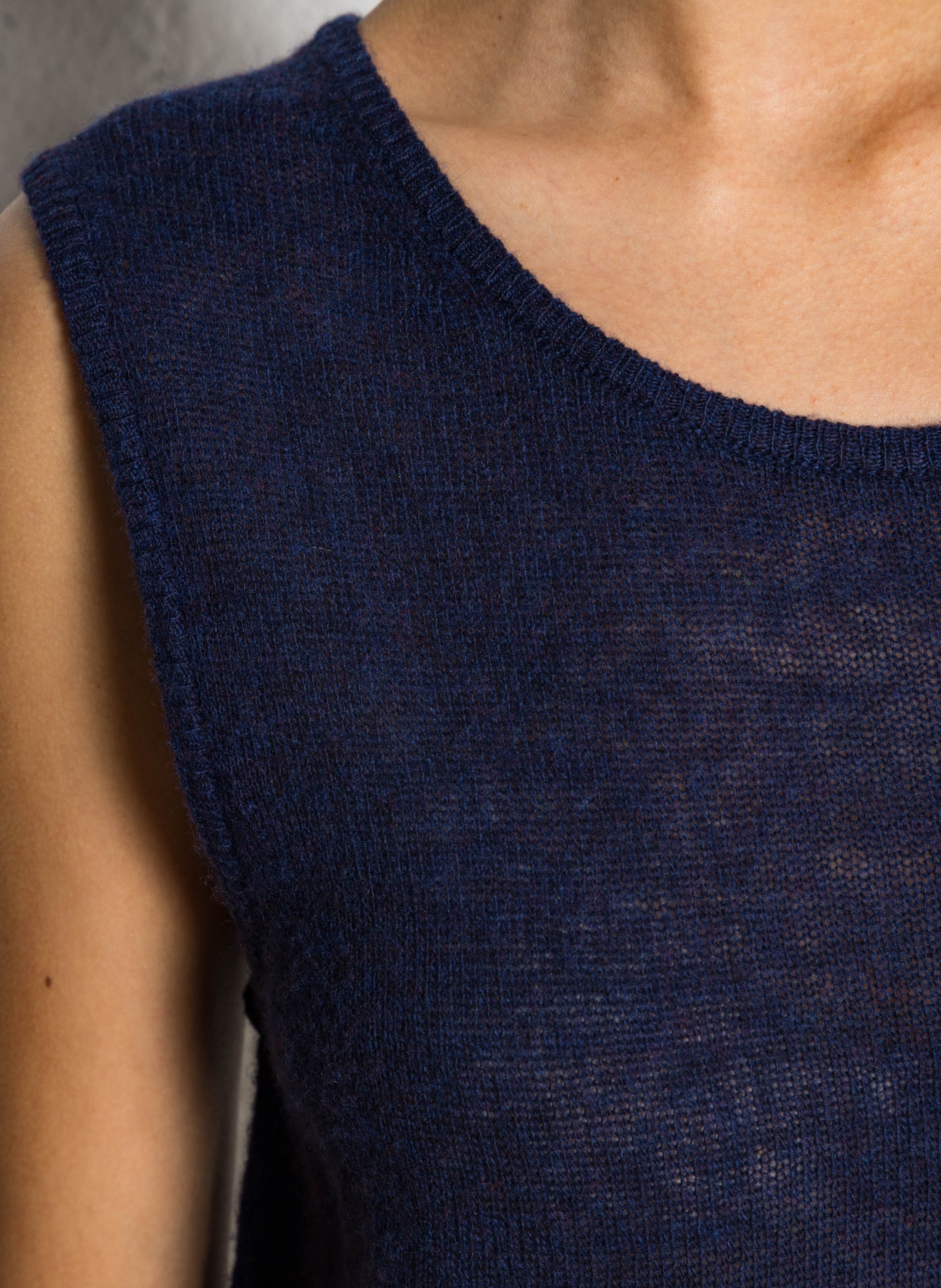 Mouwloze trui - wolblend AMERICAN VINTAGE Blauw