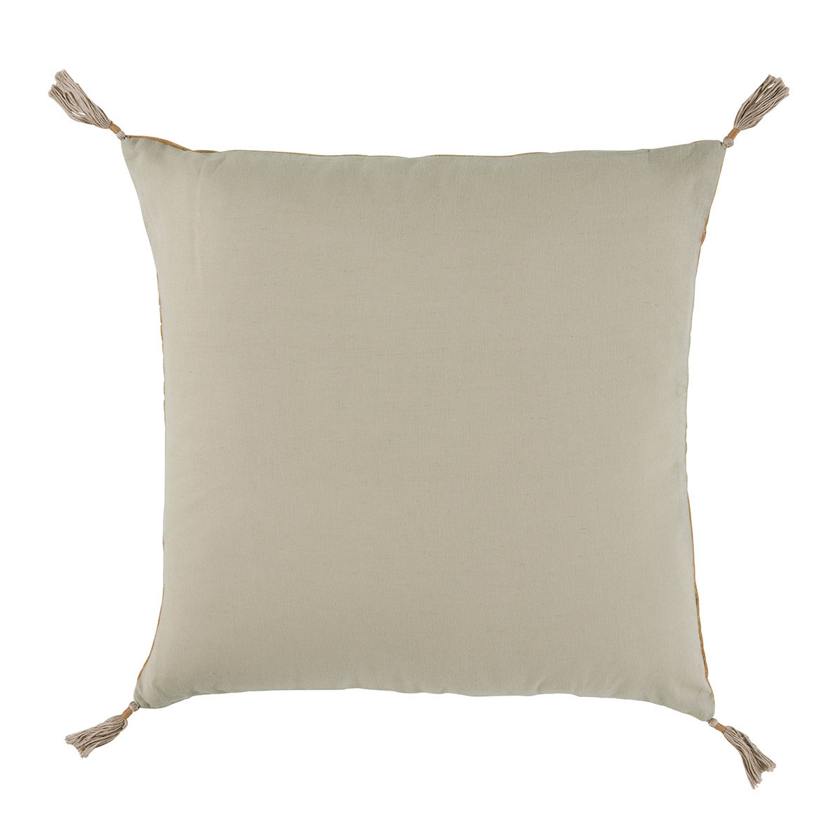 Mattéo cotton velvet cushion cover BLANC D'IVOIRE Orange