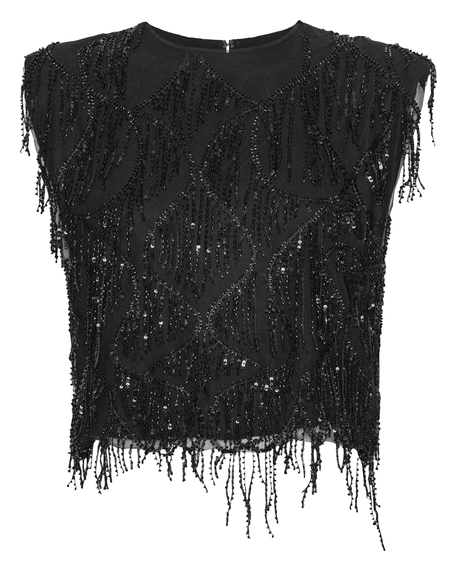Gret - Top mit Rundhalsausschnitt und Pailletten ROTATE Schwarz
