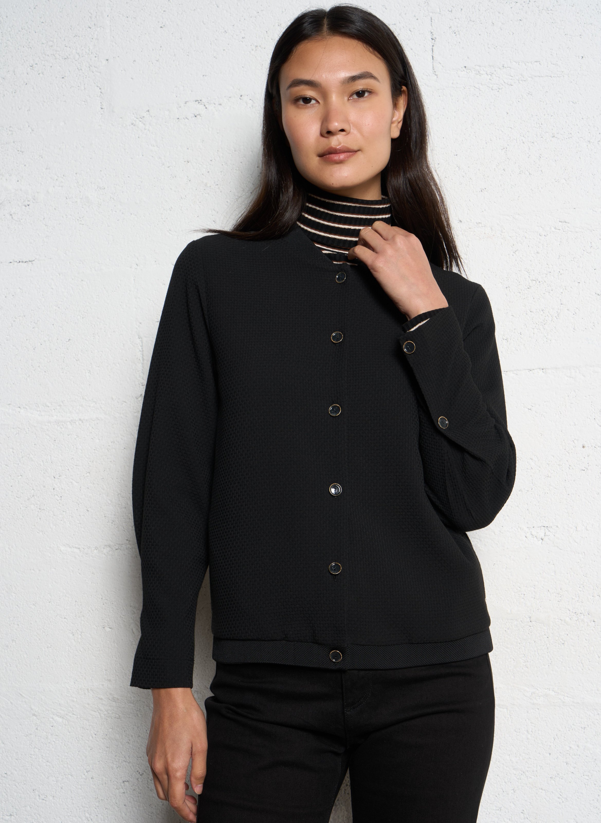 Vest van wol ONE STEP Zwart