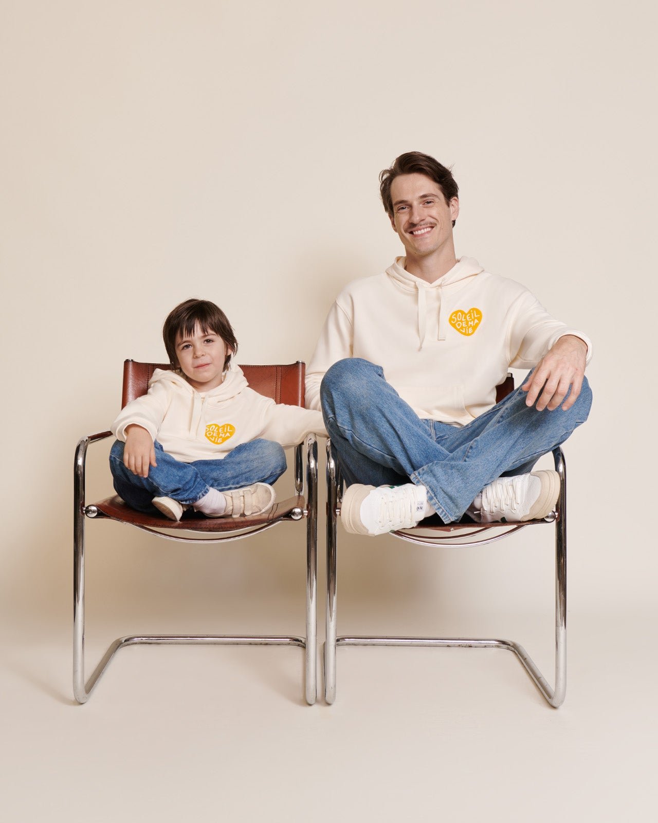 The sunshine of my life organic cotton hoodie EMOI EMOI White