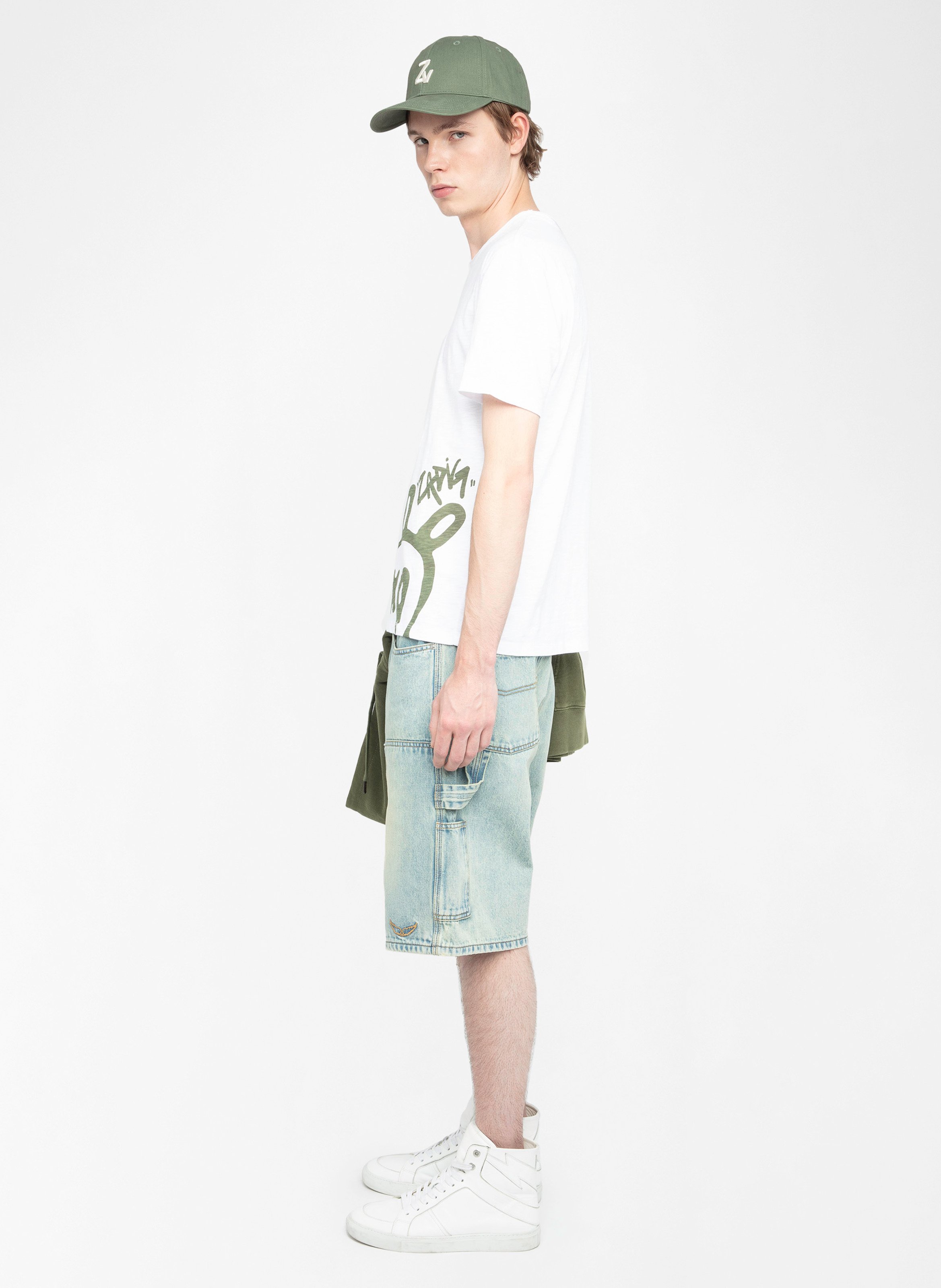 Tee-shirt col rond en coton ZADIG&amp;VOLTAIRE Blanc