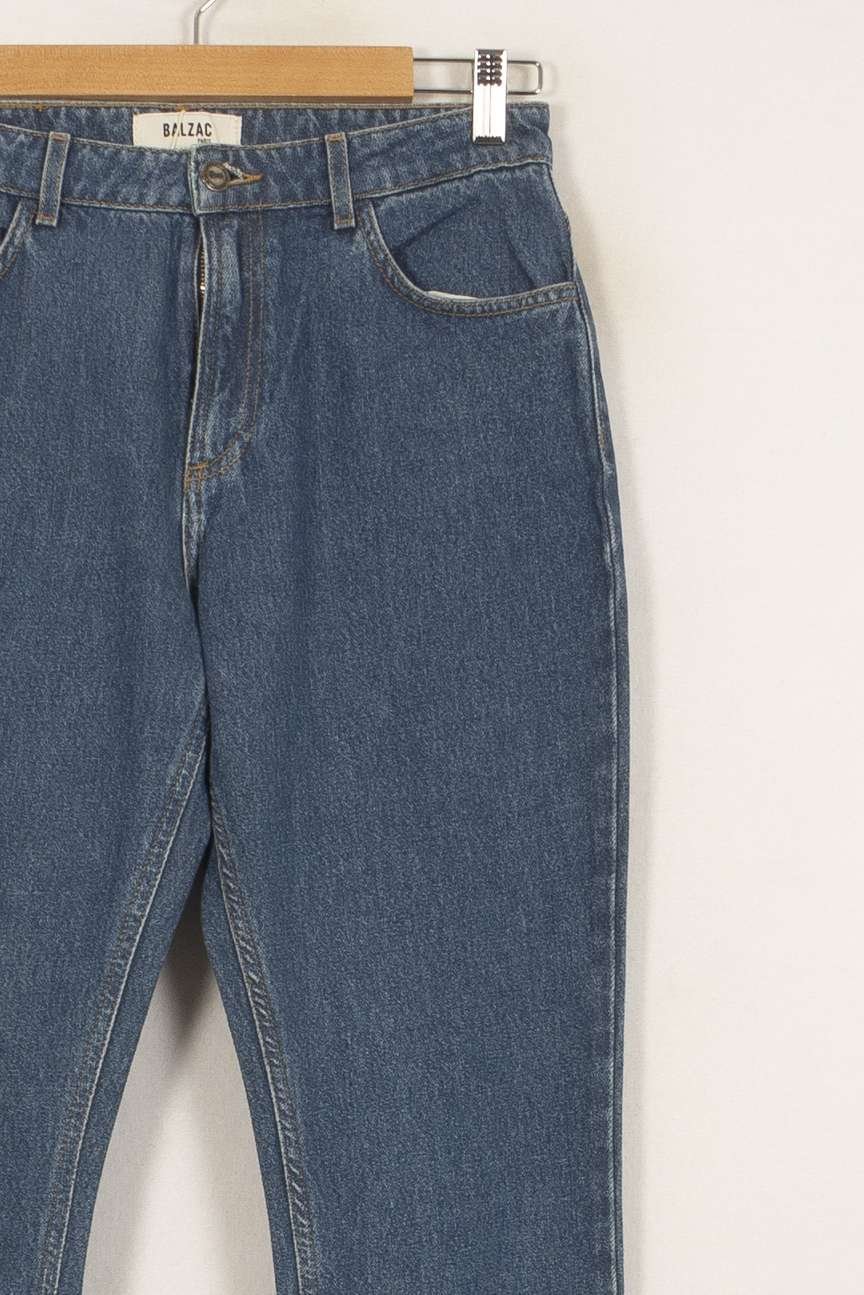 Cropped slim jeans with studs BALZAC PARIS - Seconde Main Blue