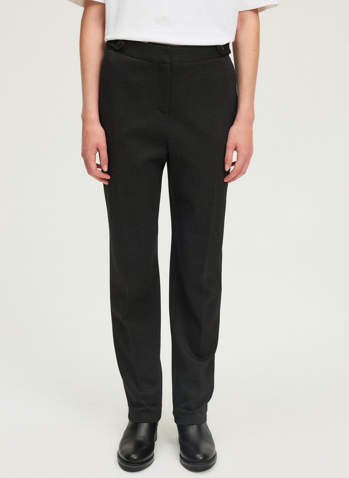 Straight Striped Pants PABLO Grey