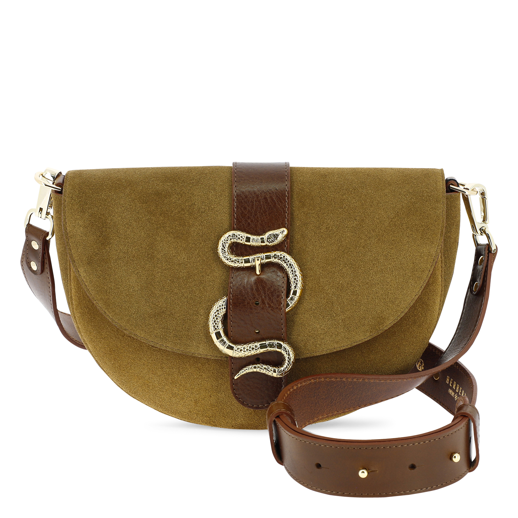 Leren schoudertas HERBERT FRERE SOEUR Bruin