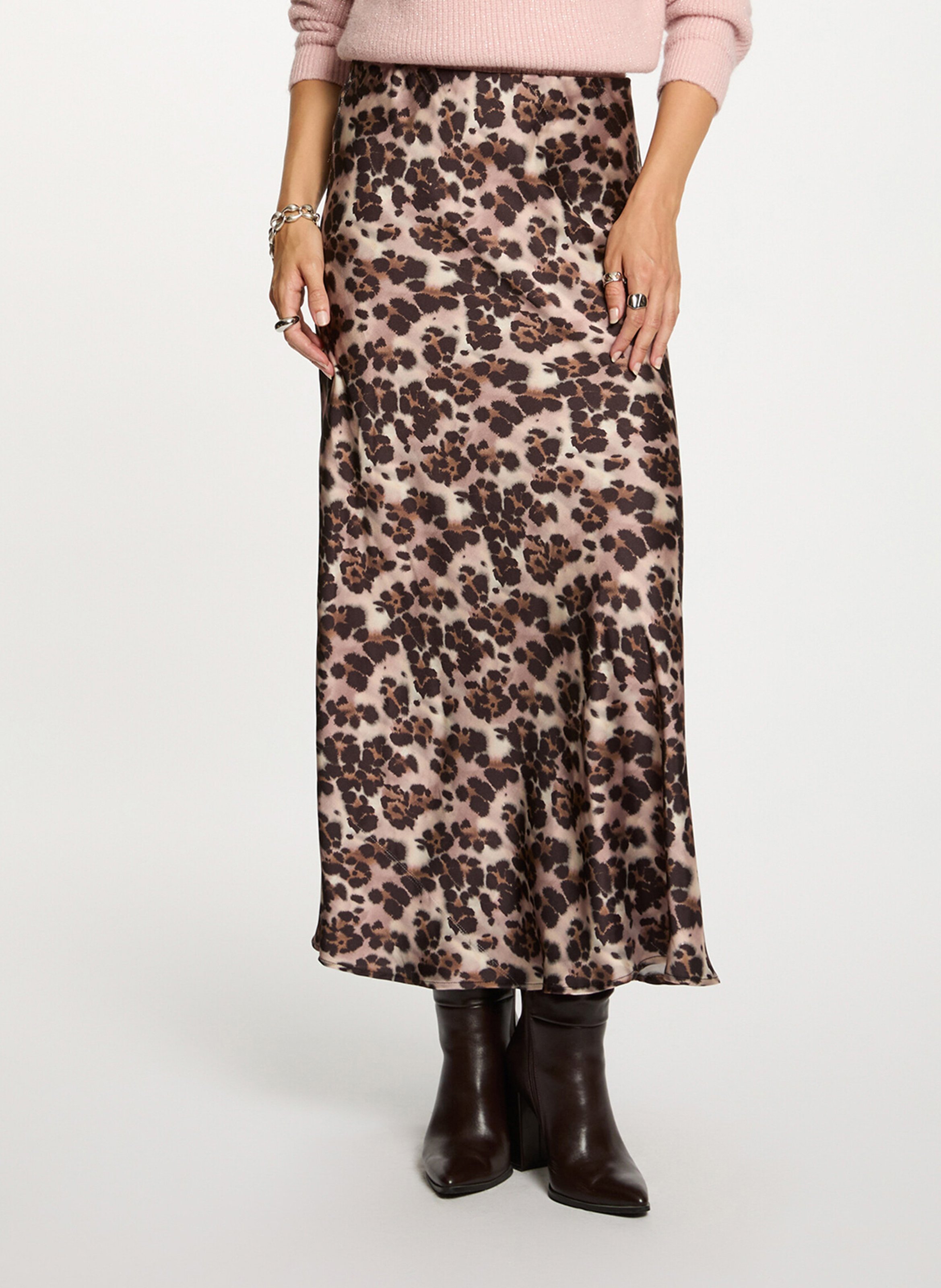 Jupe droite imprimée MORGAN Multicolore