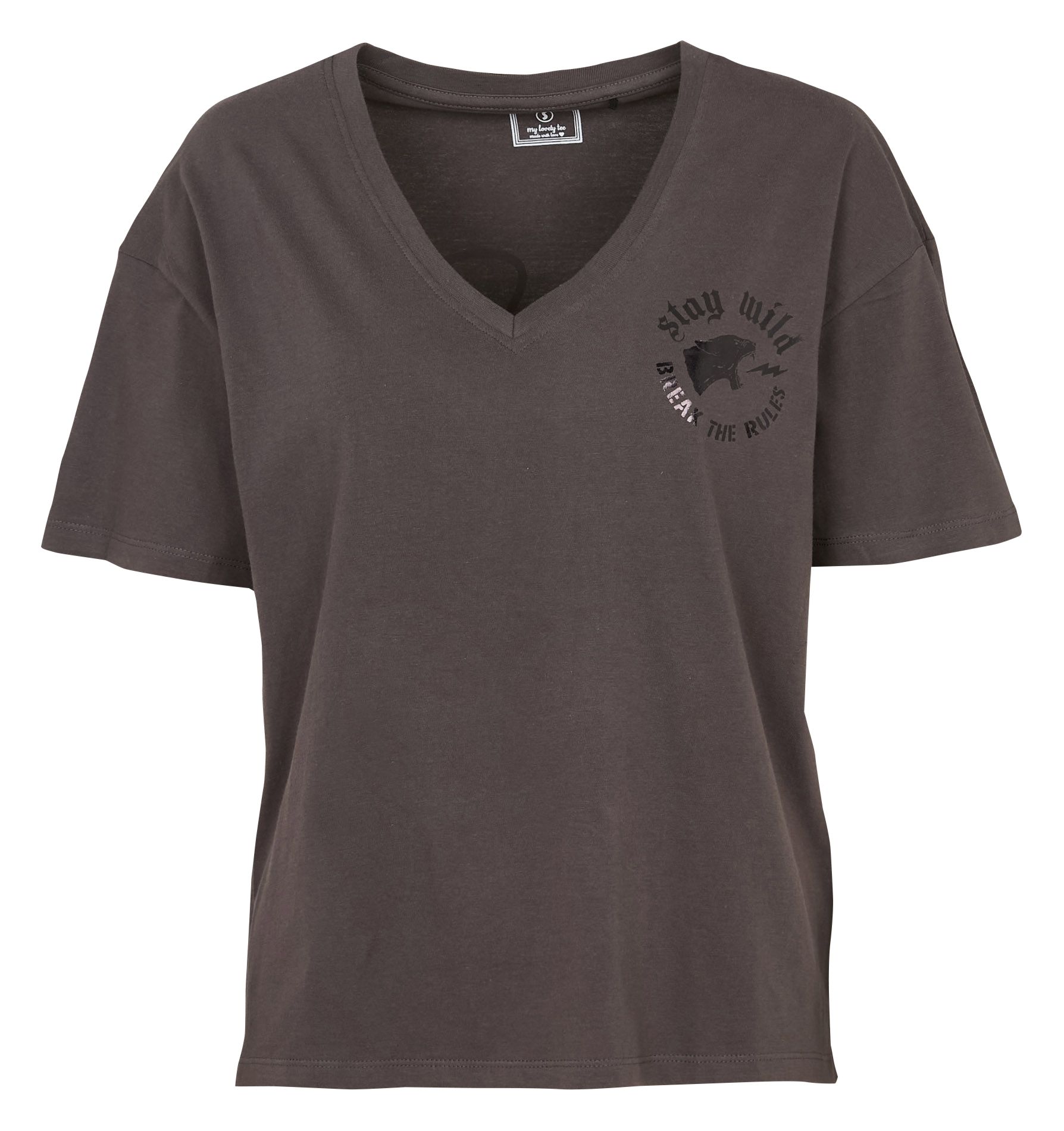 Tee-shirt droit en coton MKT Gris