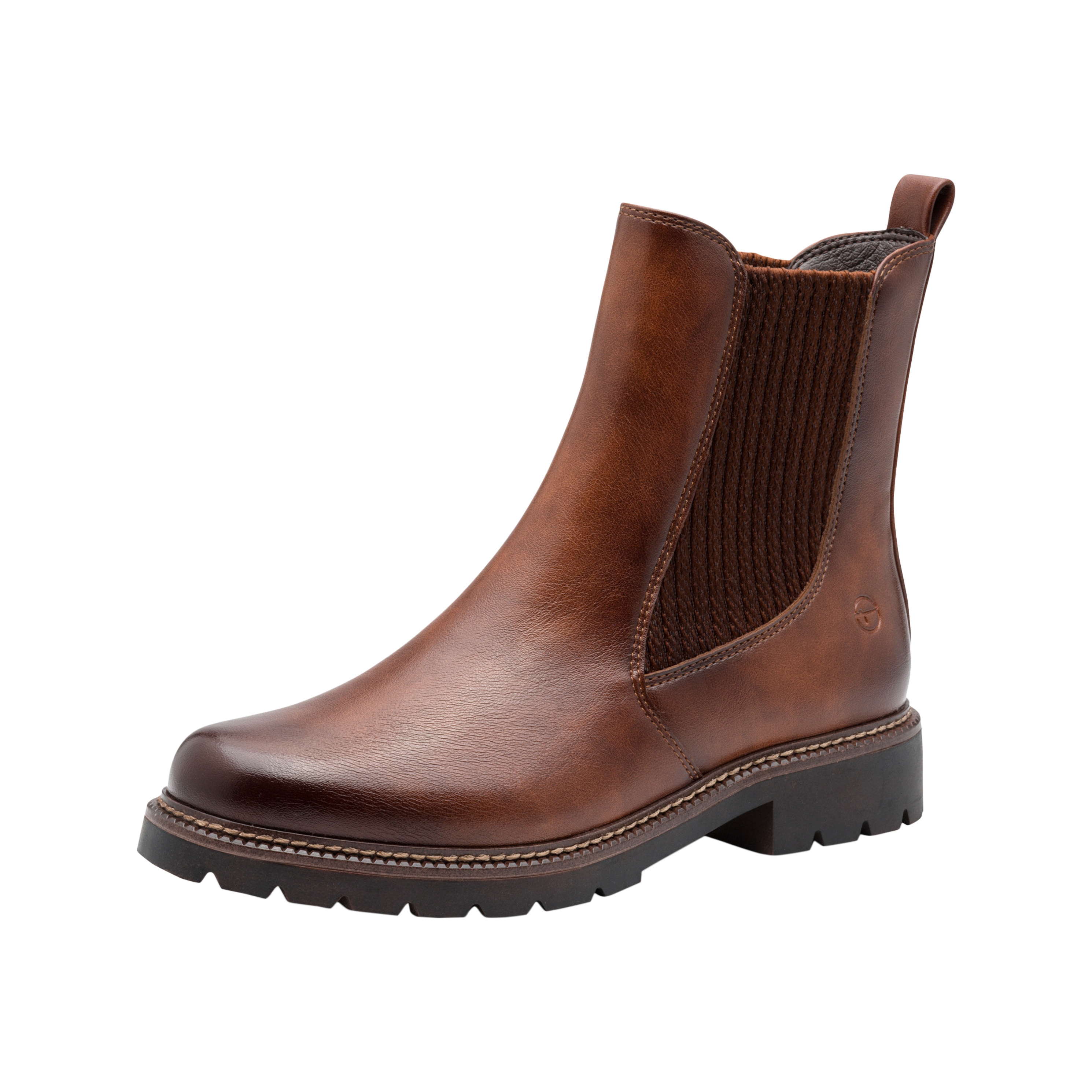 Slip-on booties TAMARIS Brown