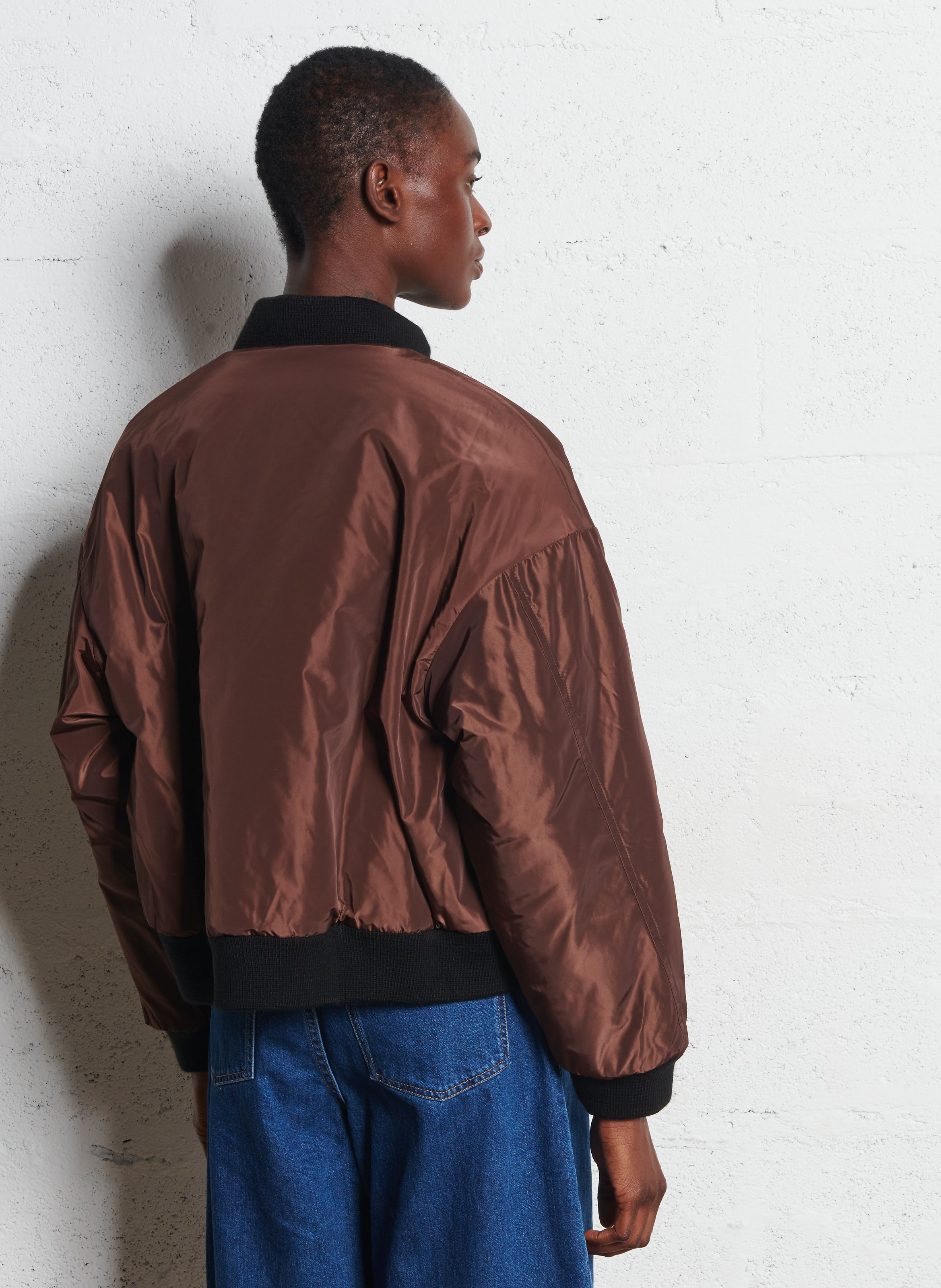 Veste col teddy  TINSELS Marron