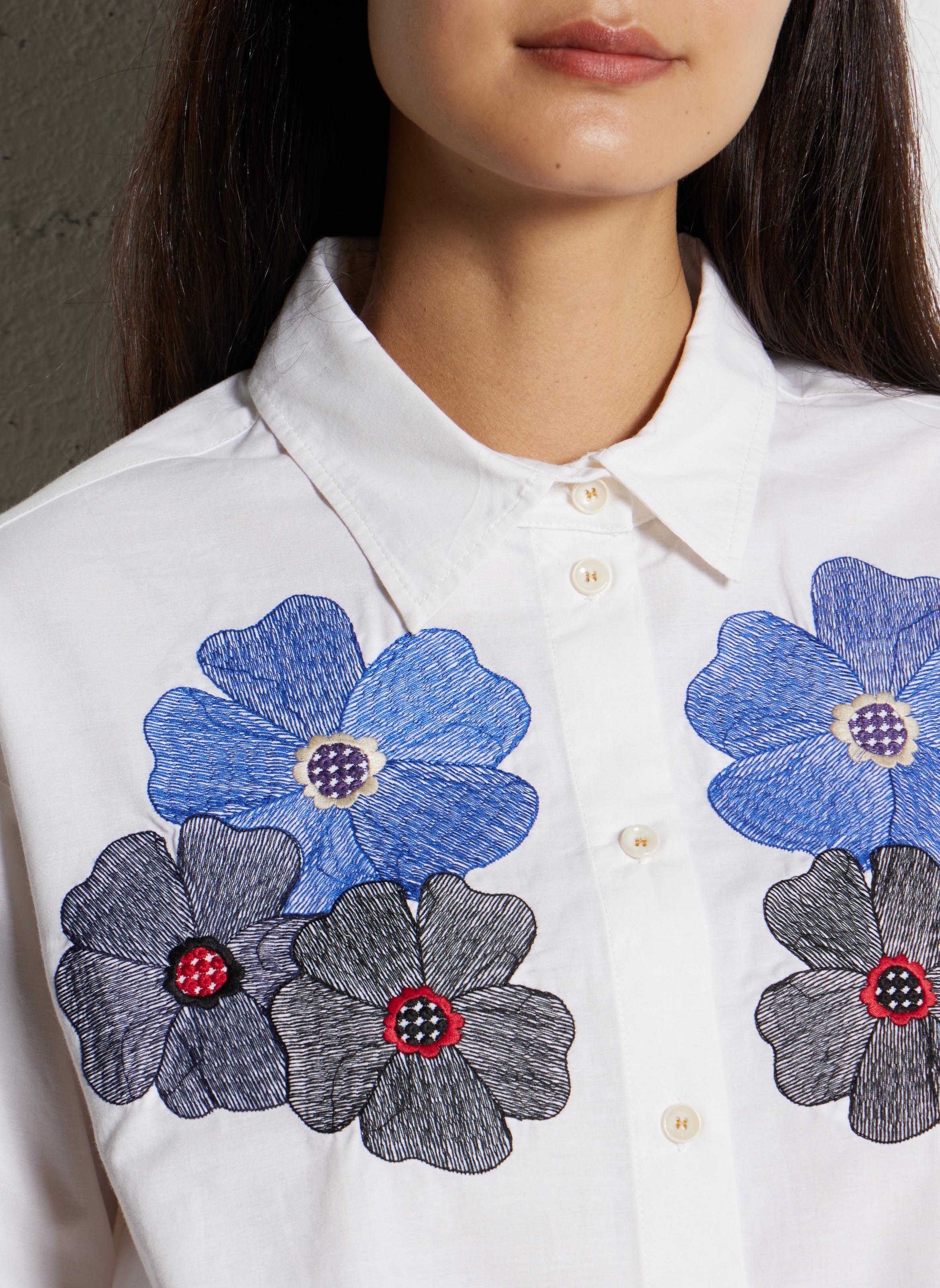 Chemise oversize col classique en coton TINSELS Blanc