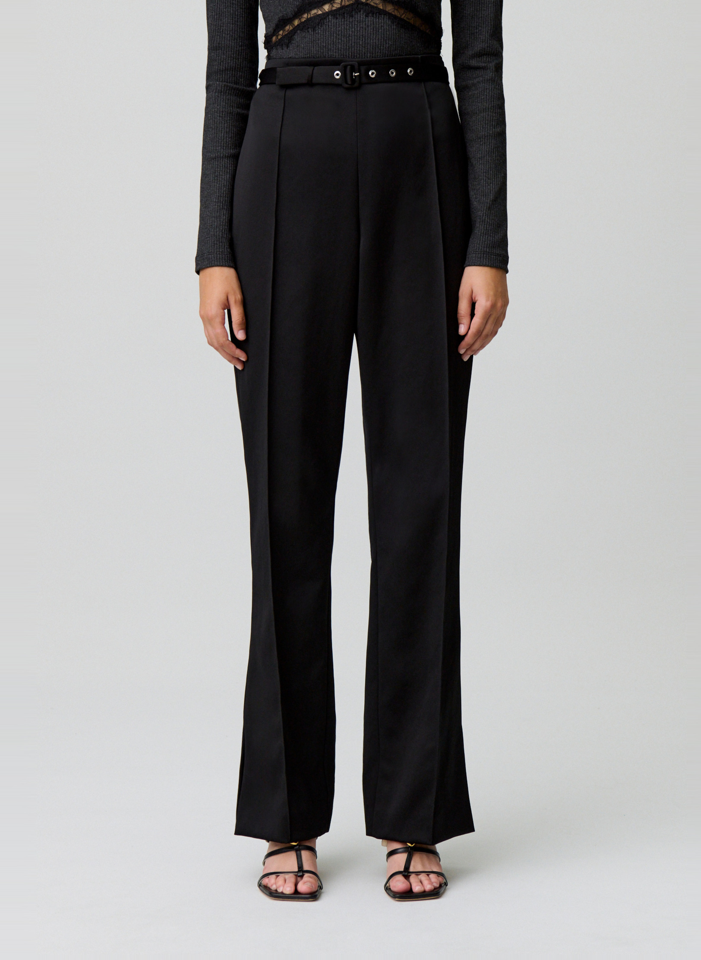 High-waisted carrot-cut trousers CLAUDIE PIERLOT Black