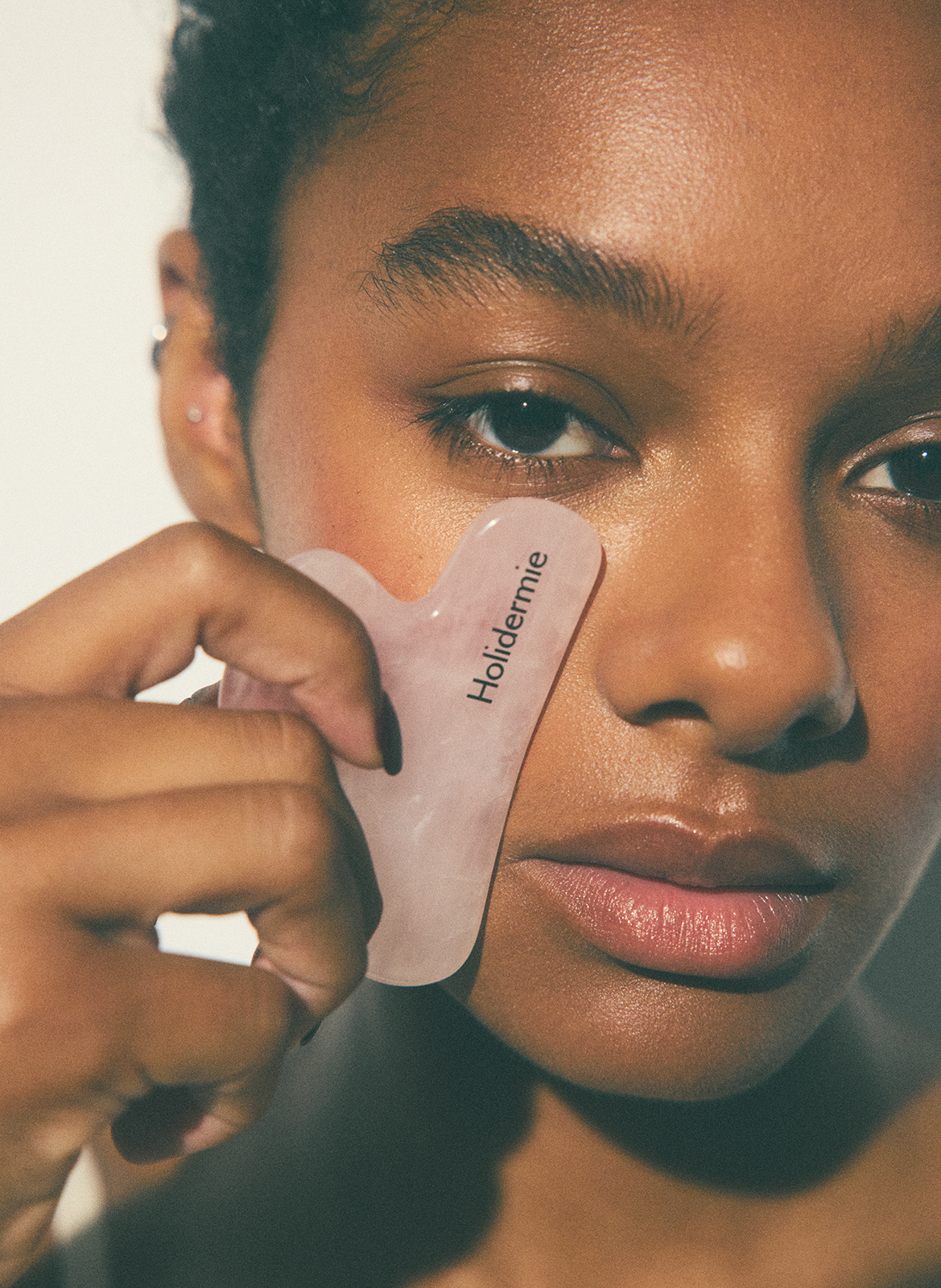 Gua Sha visage en Quartz Rose HOLIDERMIE No color