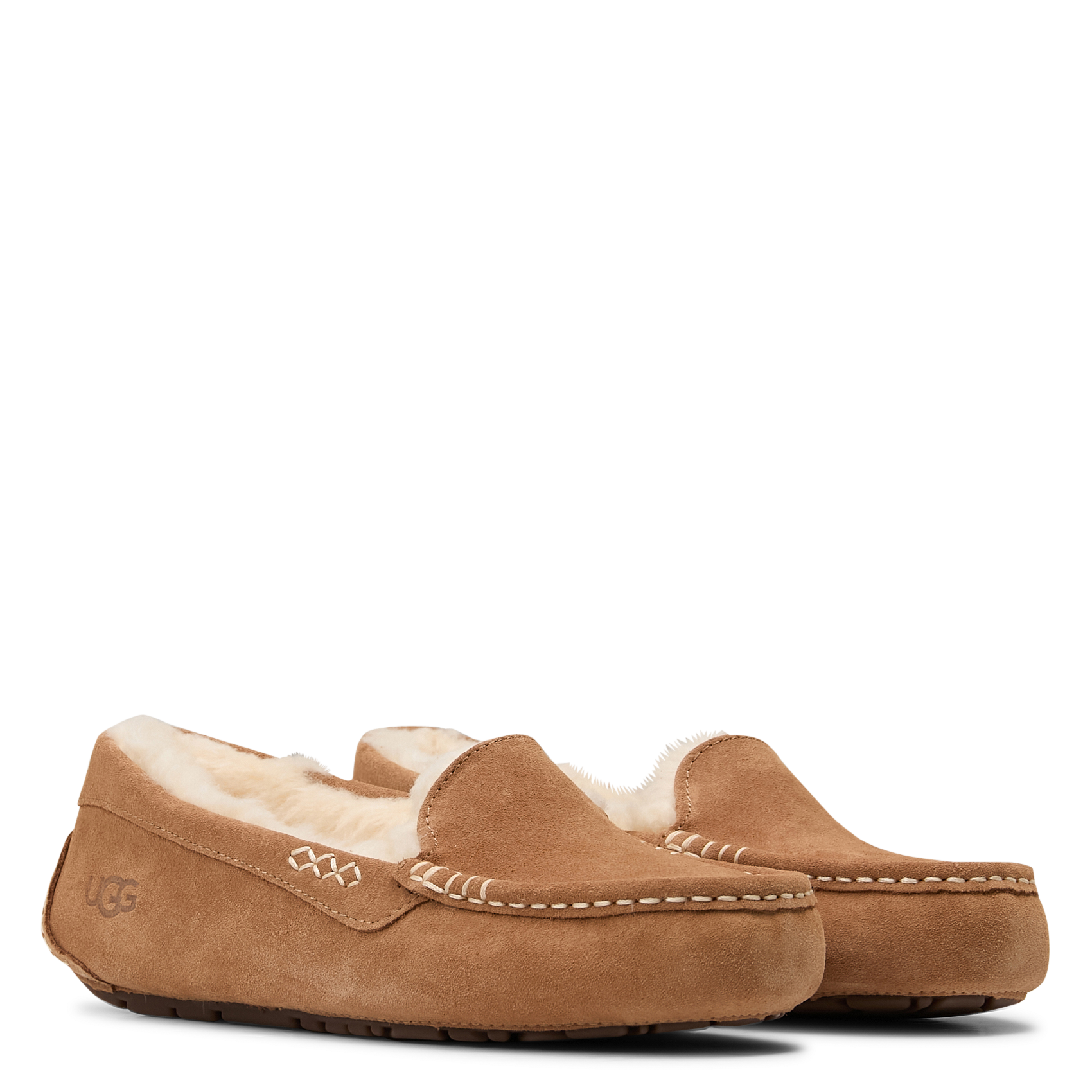Mocassins fourrés en cuir UGG Marron
