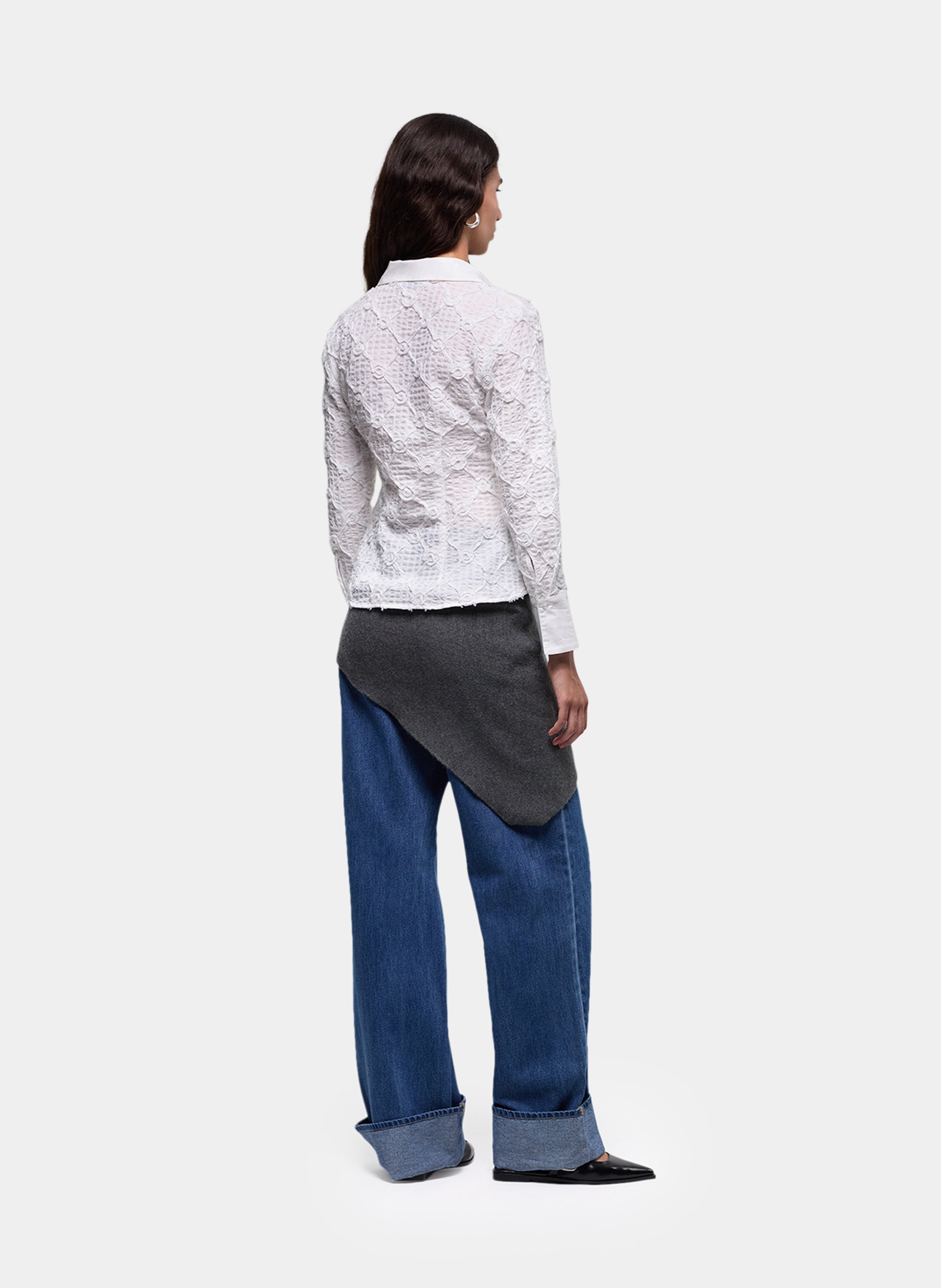 V-neck shirt LAAGAM White