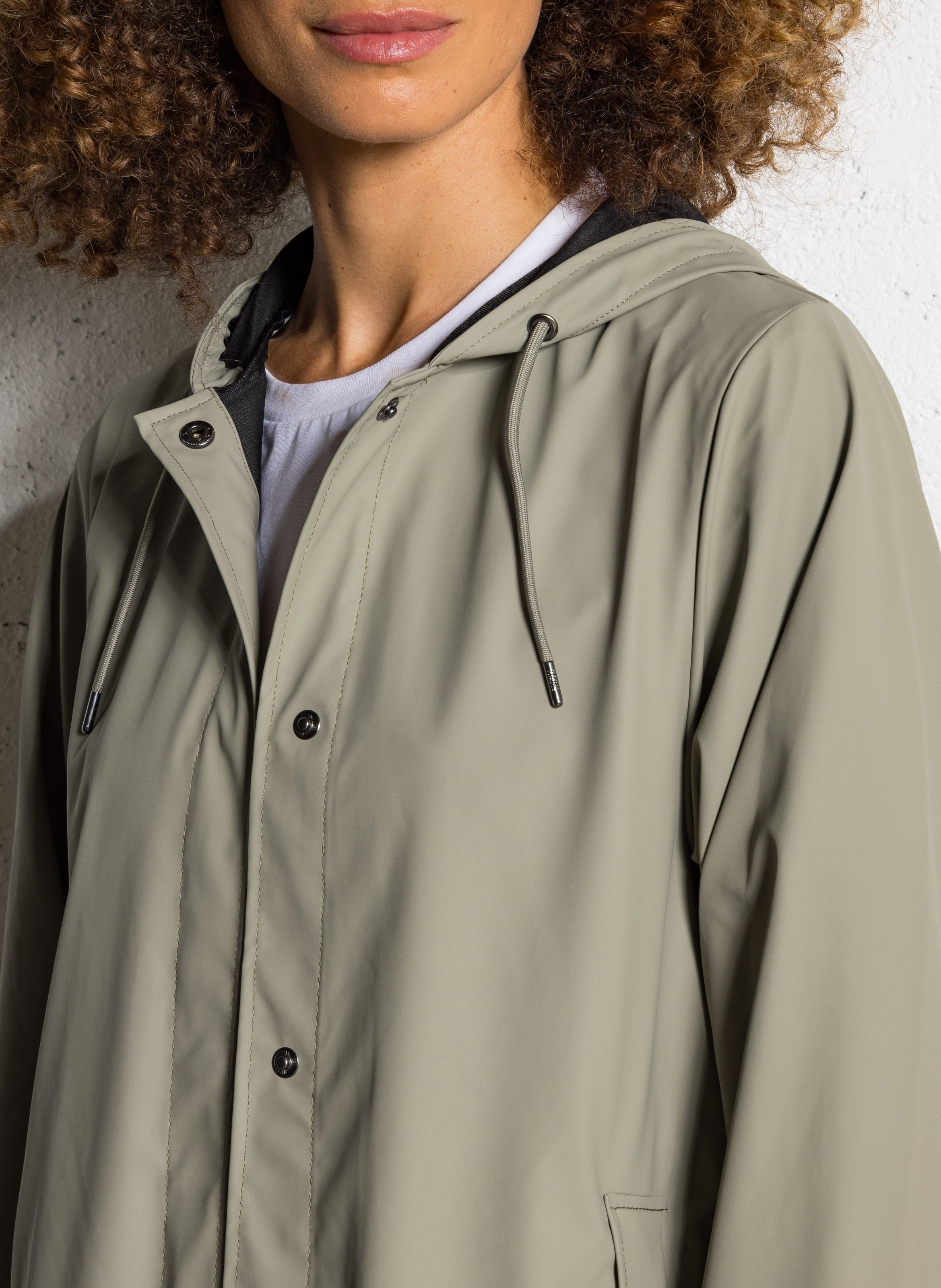 Hooded jacket RAINS Green