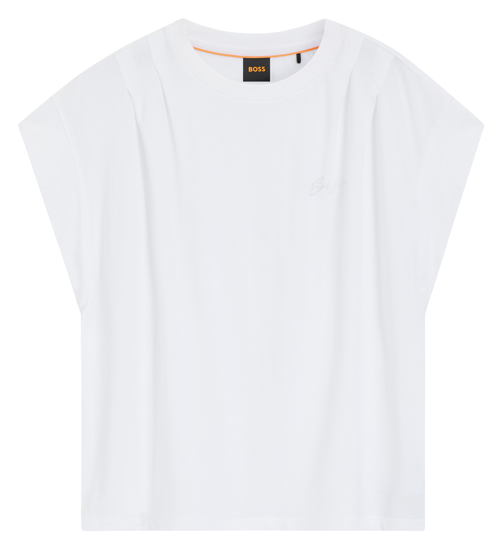 Tee-shirt manches courtes unies BOSS Blanc