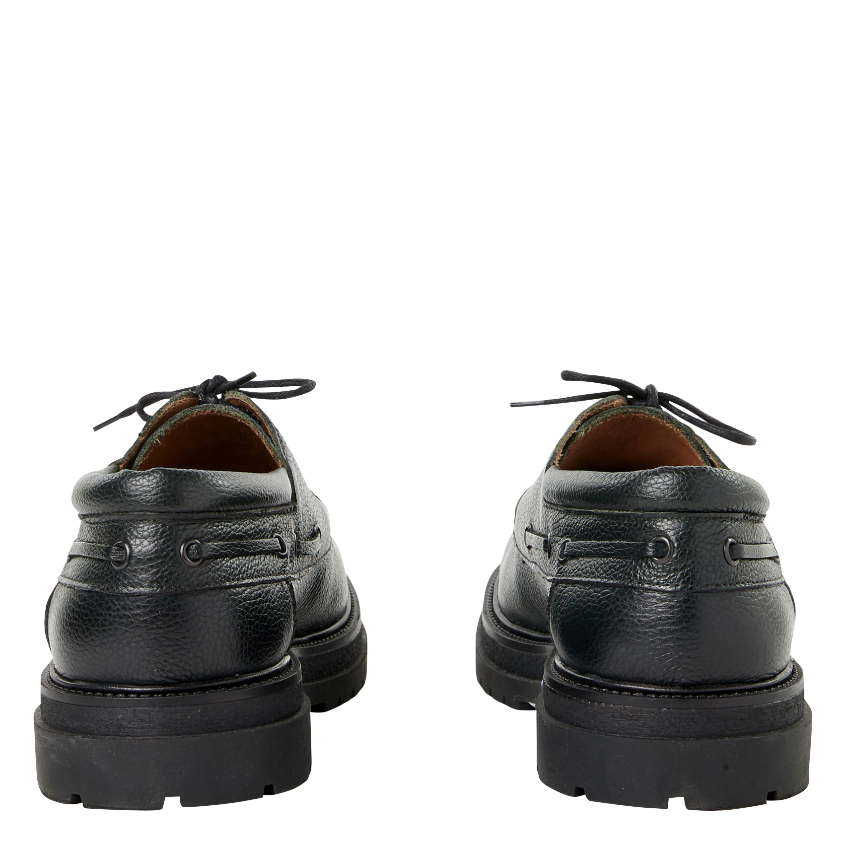 Grained leather Derby shoes SAISON 1865 Khaki