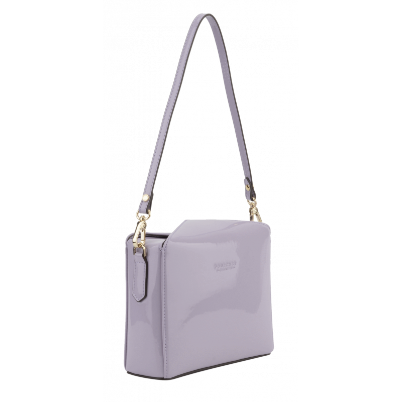 Shoulder bag - synthetic and leather POURCHET Purple