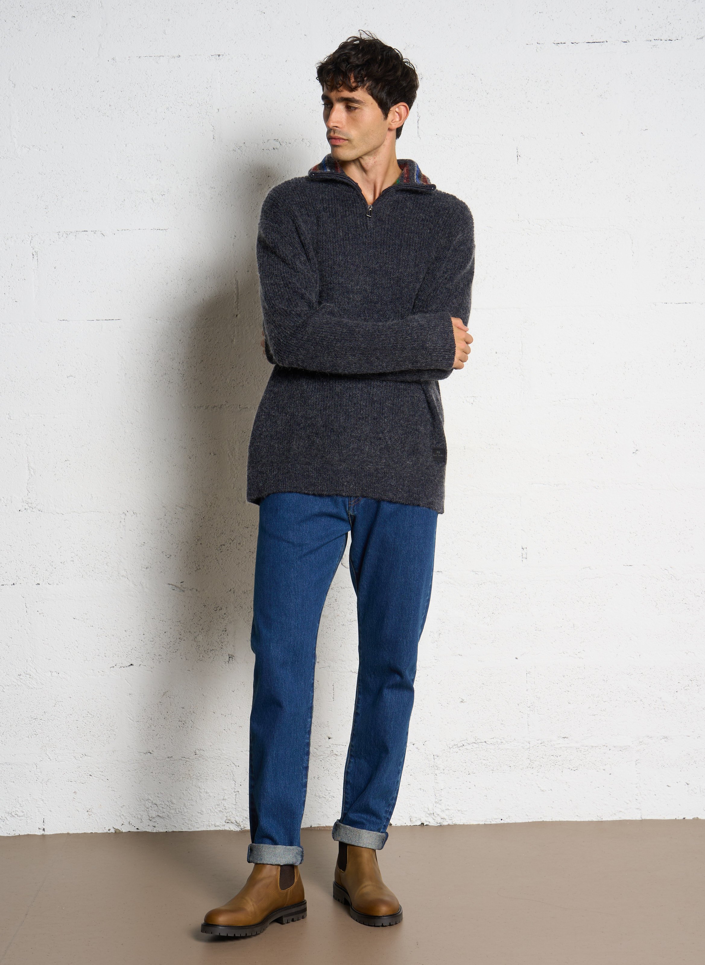 Cotton straight jeans PAUL SMITH Blue