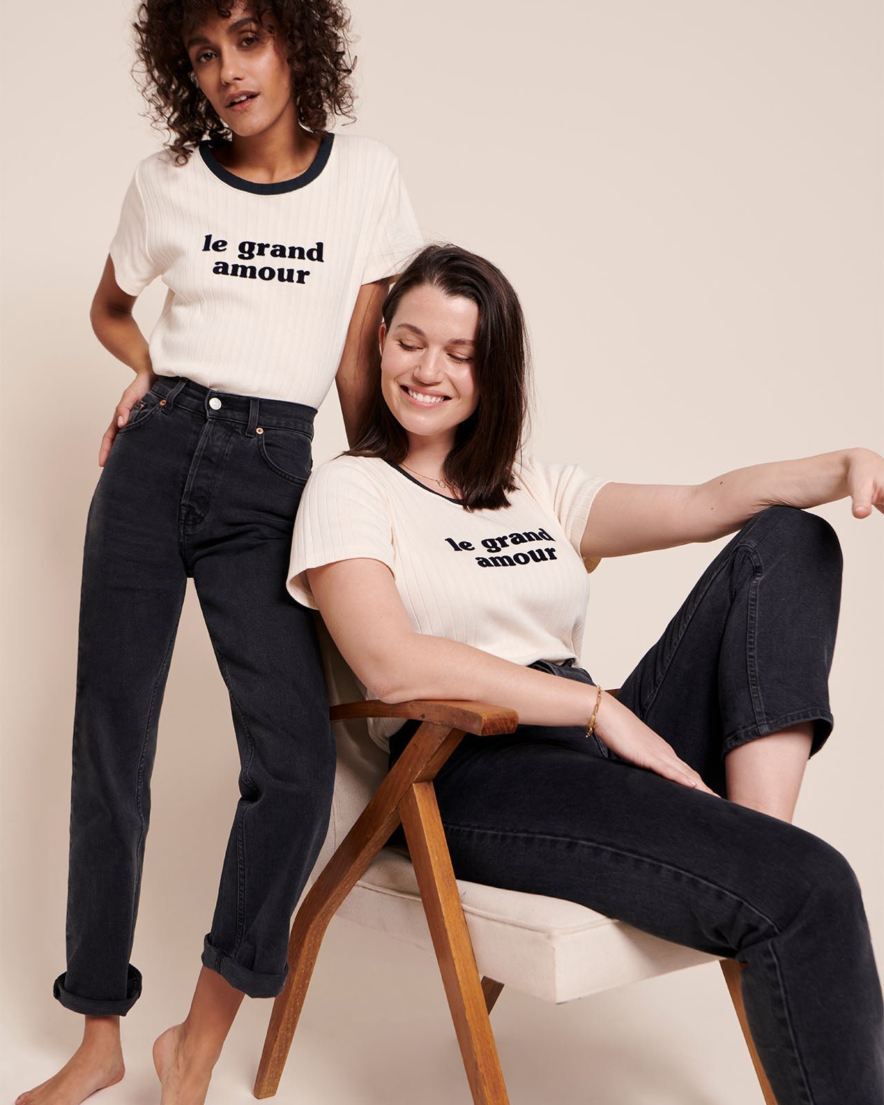 The black straight-leg jeans EMOI EMOI Black