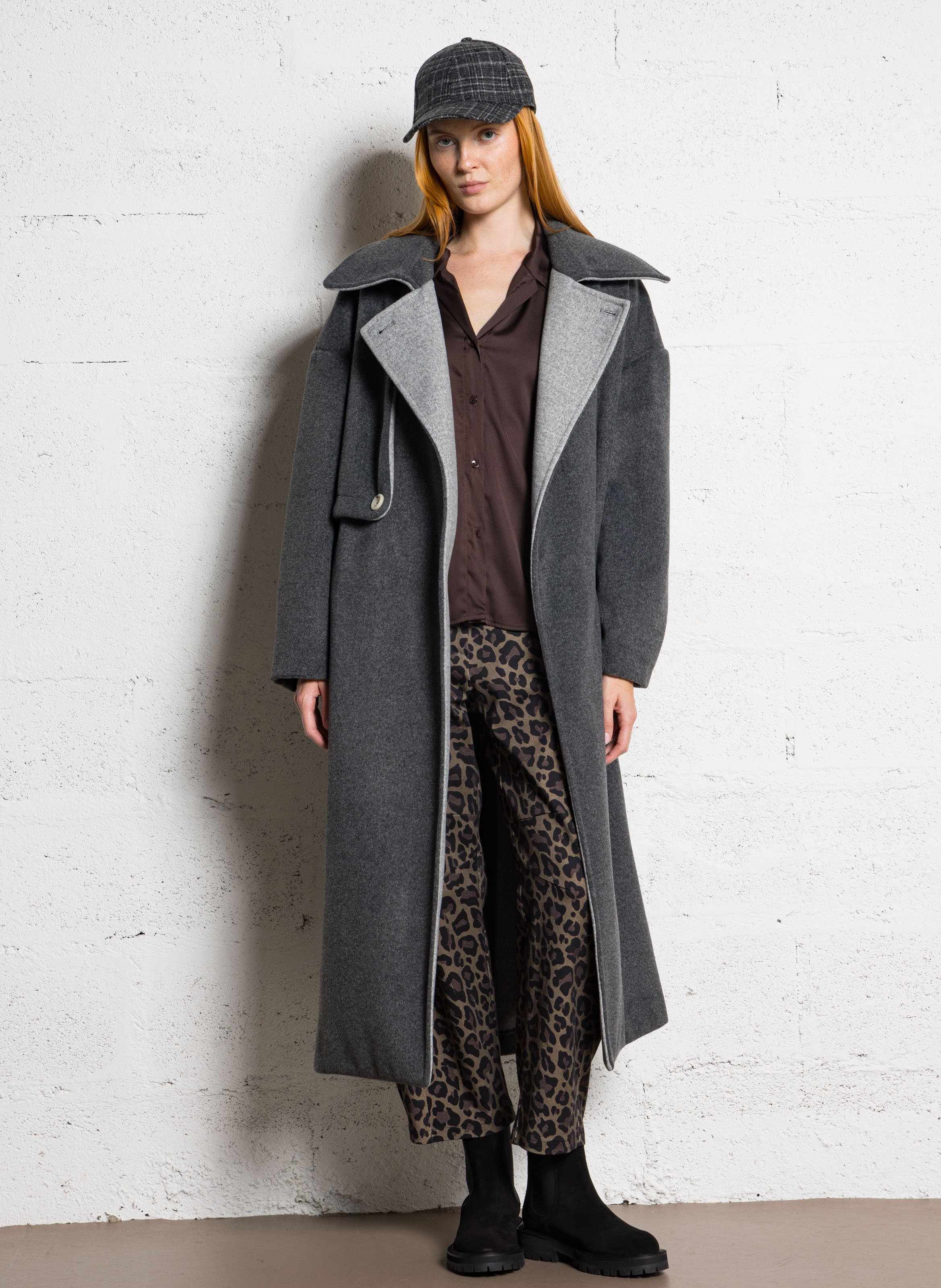 Jean droit léopard IMPERIAL Marron