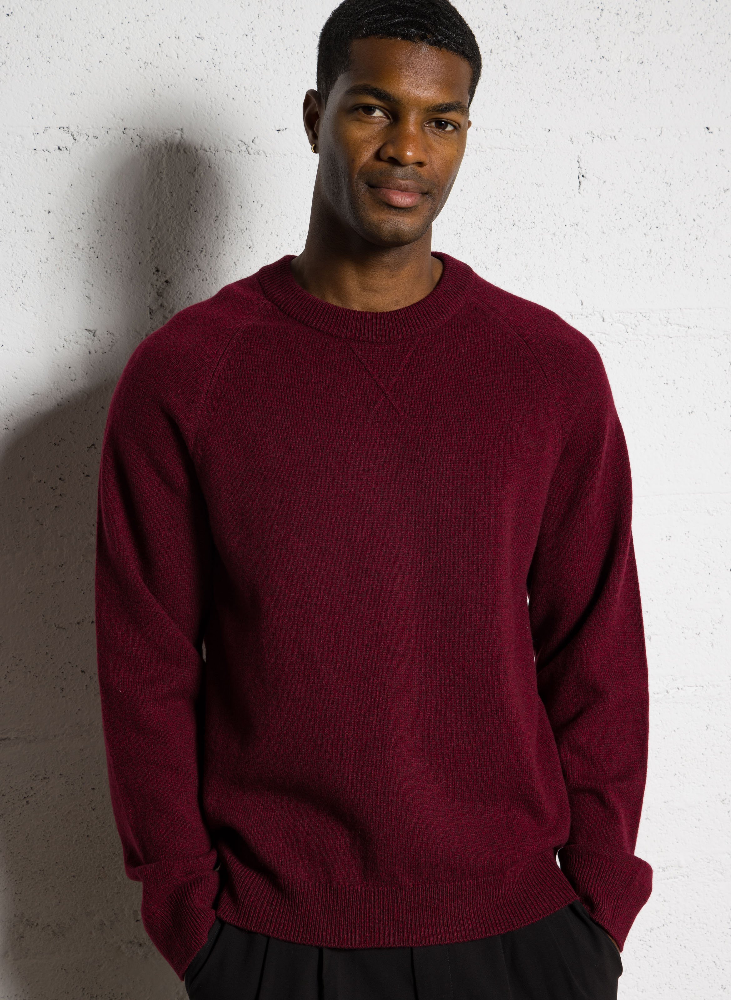 Straight round-neck merino wool sweater PAUL SMITH Red