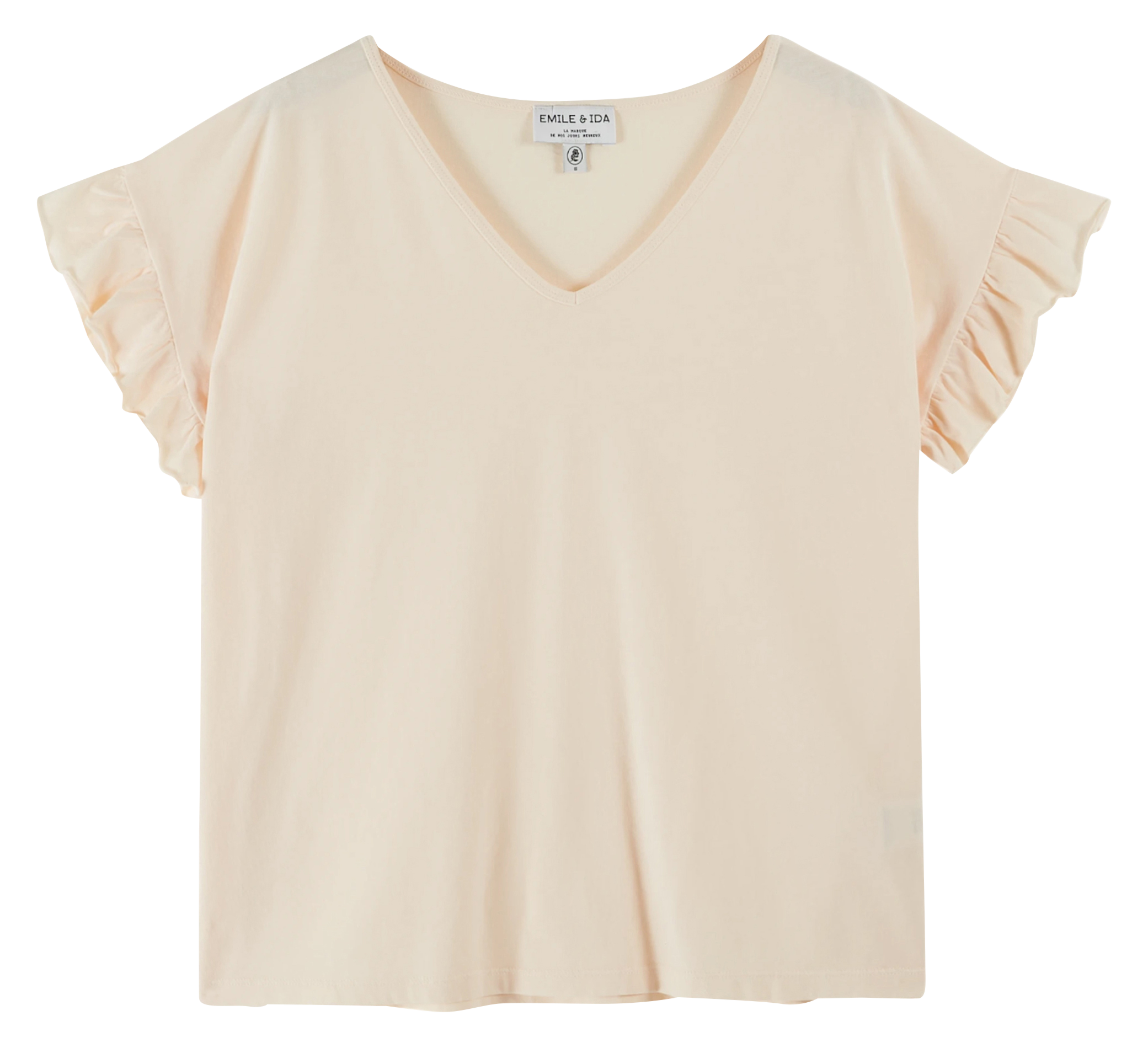 Oversized T-shirt van biokatoen EMILE ET IDA Beige