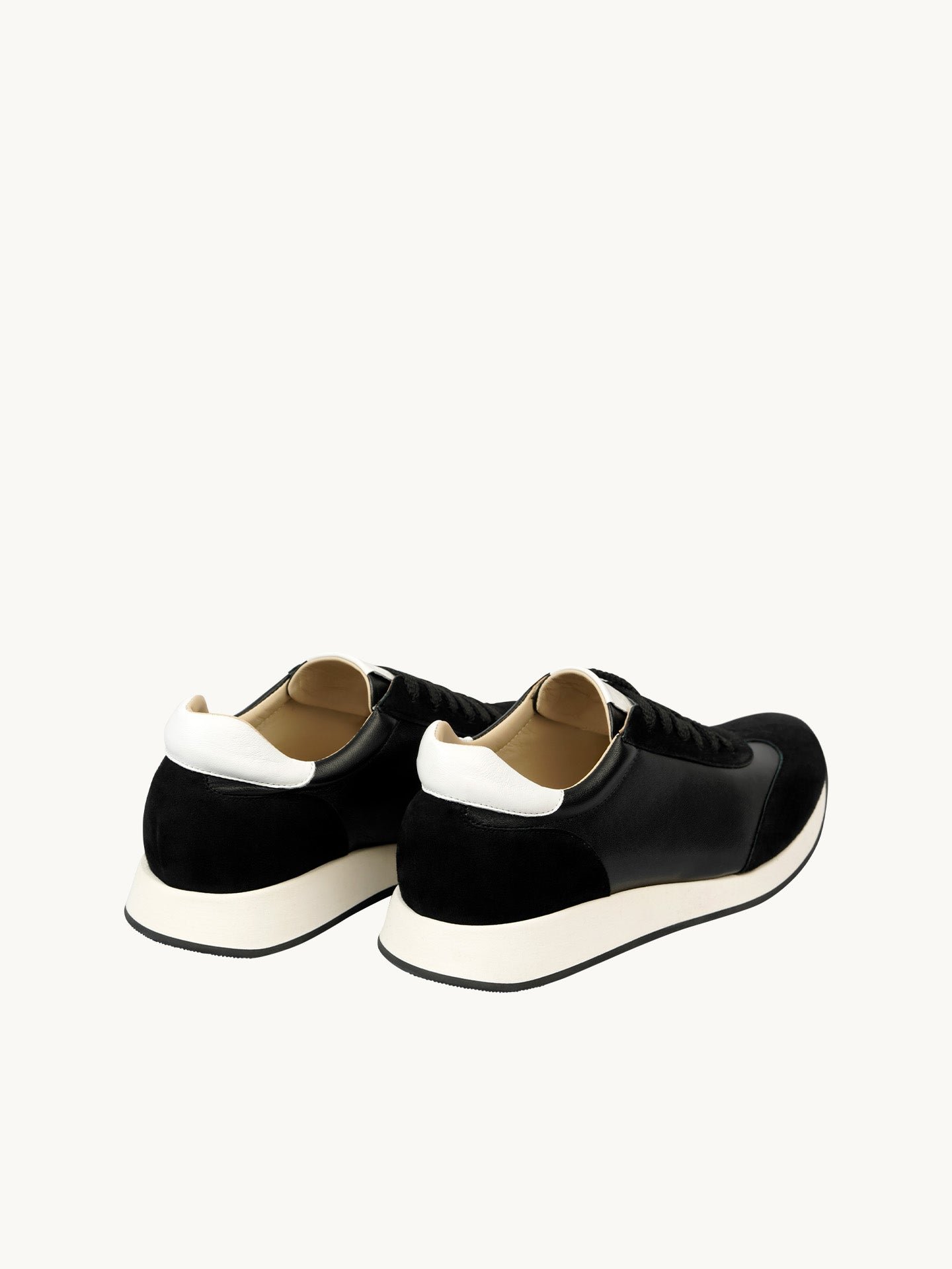 Baskets compensées  en cuir nappa EMZI PARIS Noir