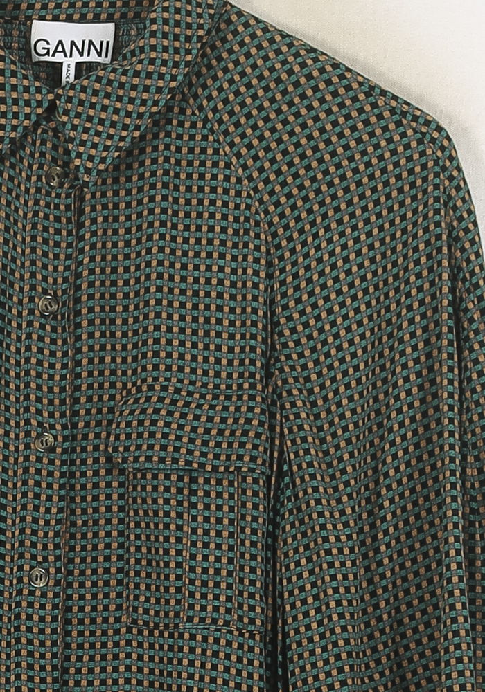 Short & Midi Dress GANNI - Seconde Main Green