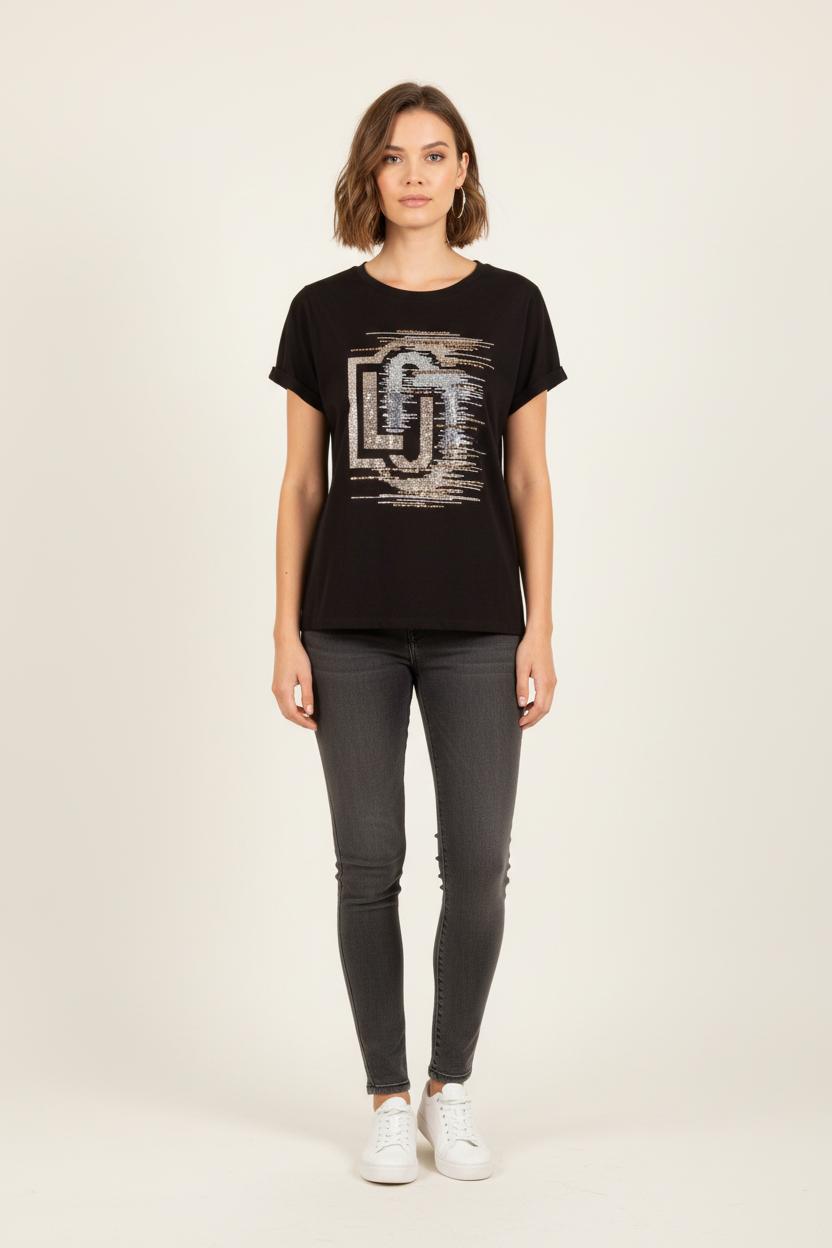 Tommy Badge T-shirt LIU JO - SECONDE MAIN Black