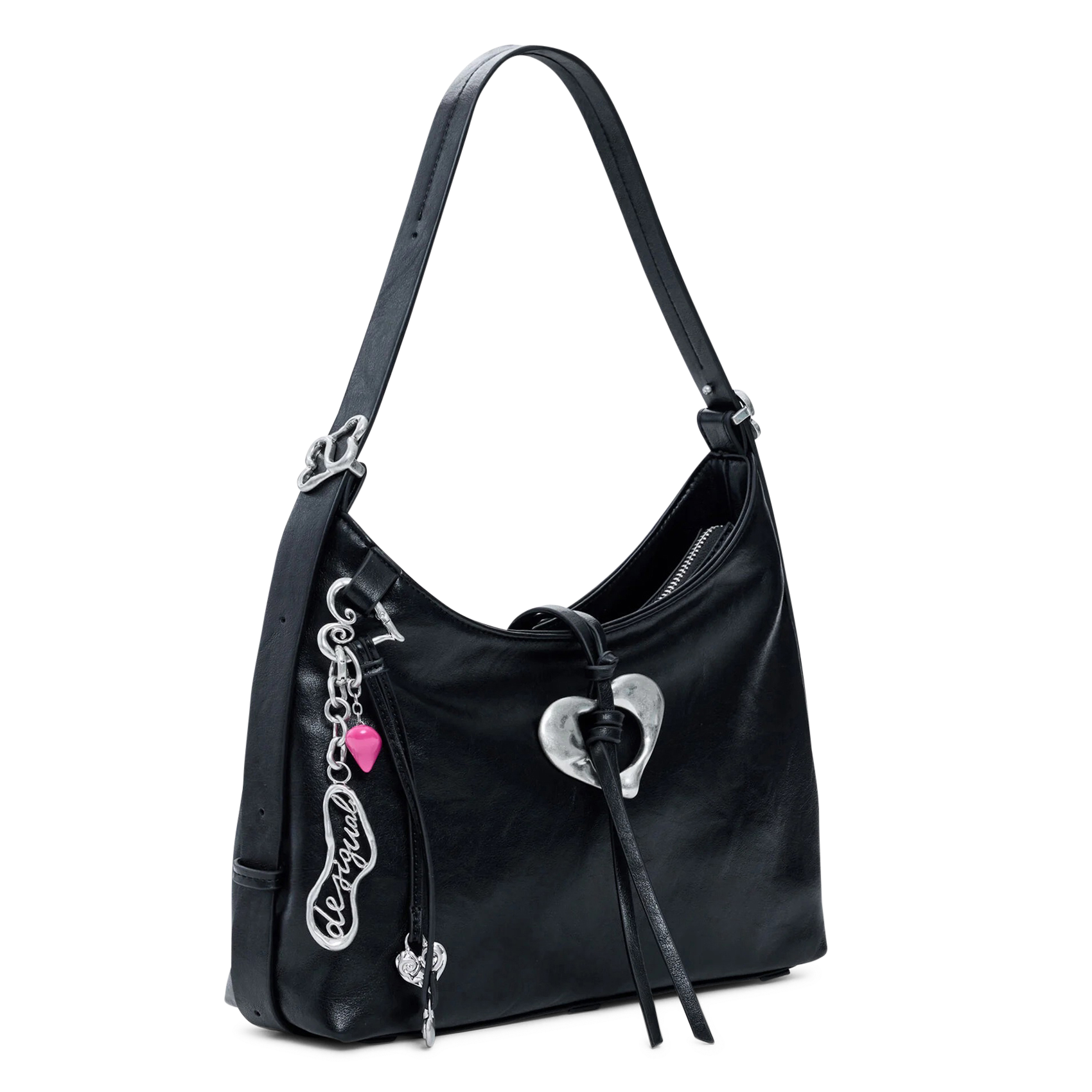 Sac porté épaule effet cuir DESIGUAL Noir