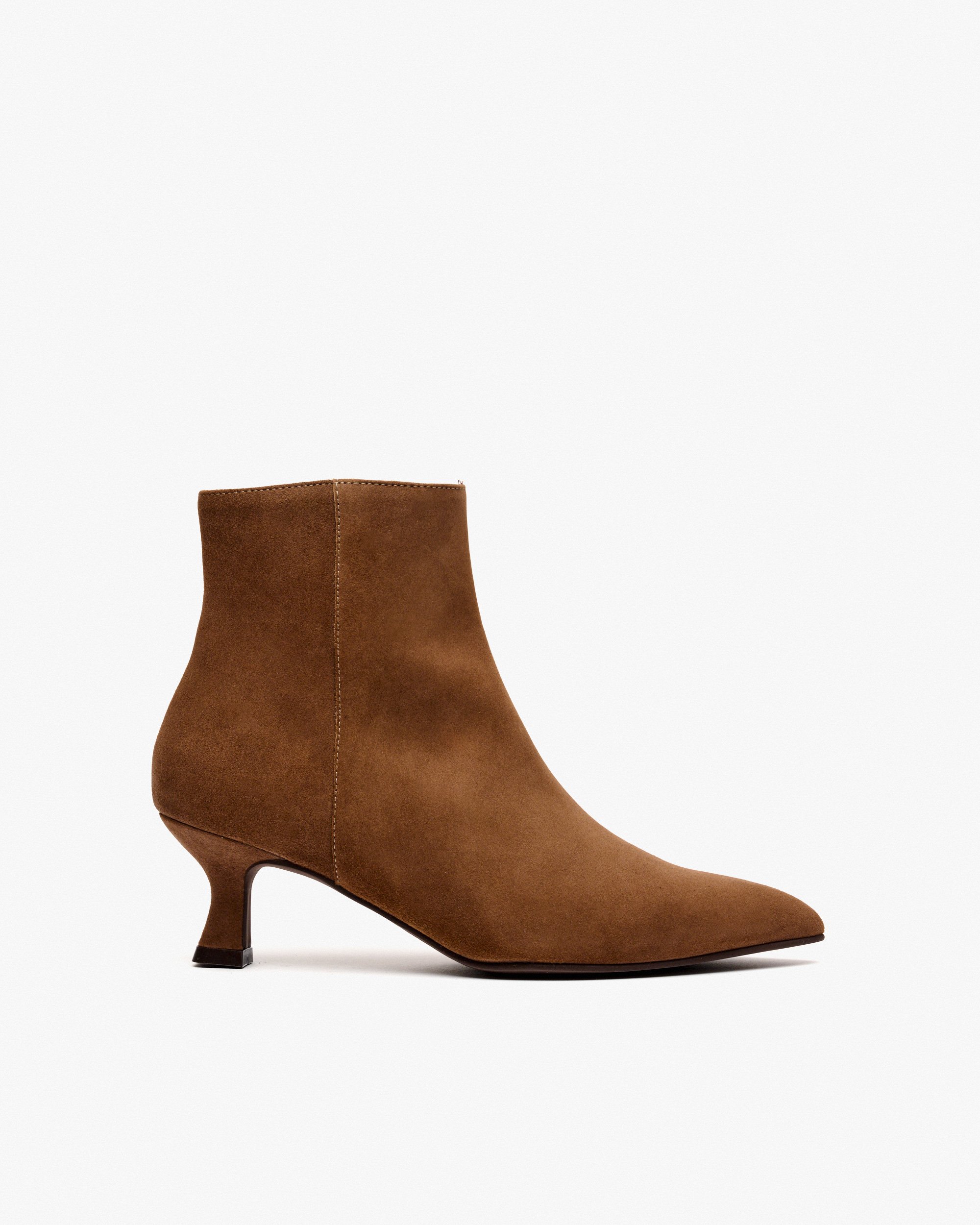 Brown suede heeled ankle boots PEDRO MIRALLES Brown