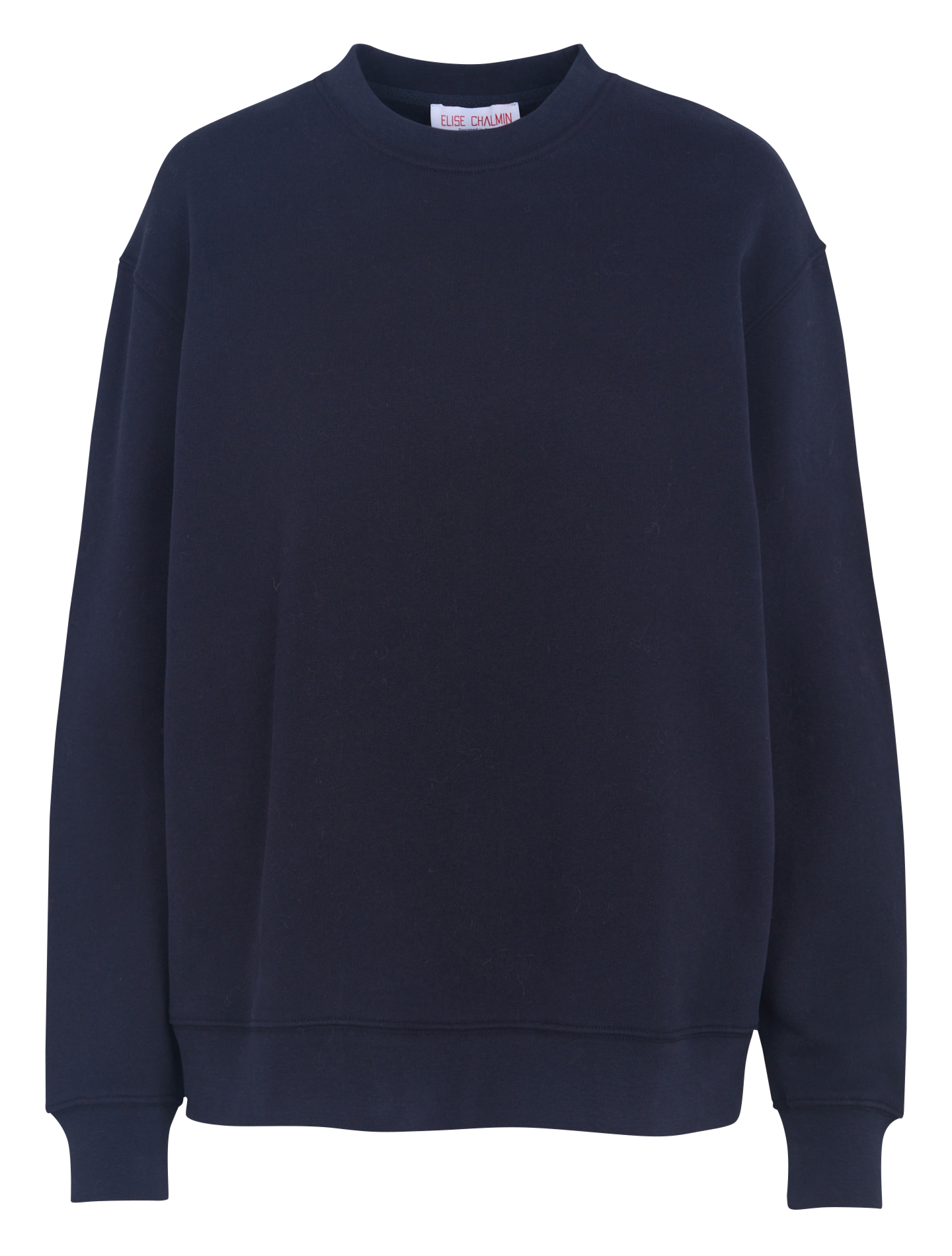 Baumwoll-Sweater mit Rundhalsausschnitt ELISE CHALMIN Blau