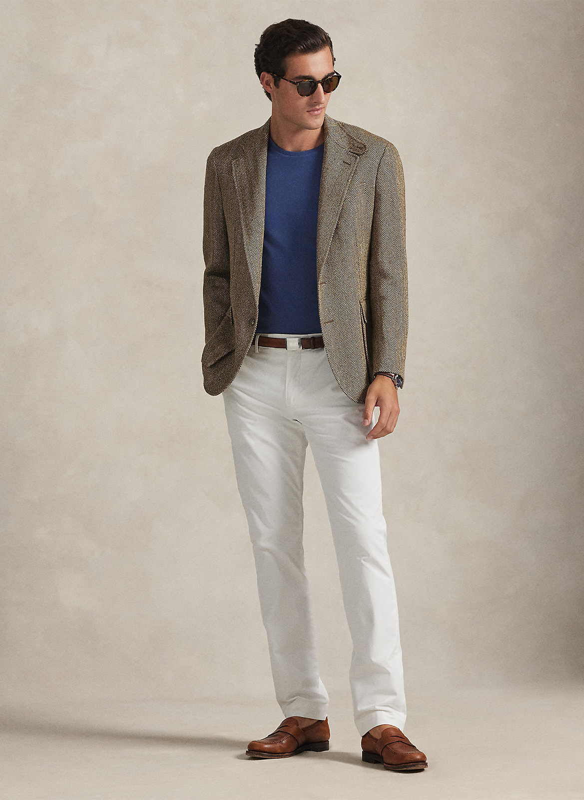 Tee-shirt col rond slim-fit en coton POLO RALPH LAUREN Bleu