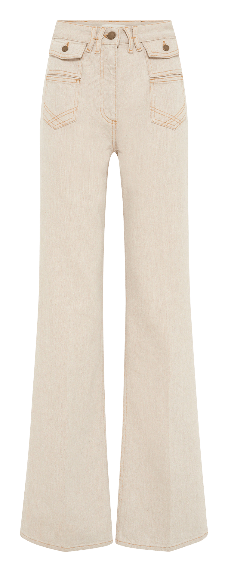 Flared Jeans aus Baumwoll-Mix GERARD DAREL Beige