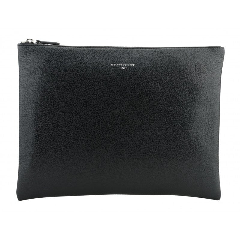 Calfskin leather shoulder bag Black