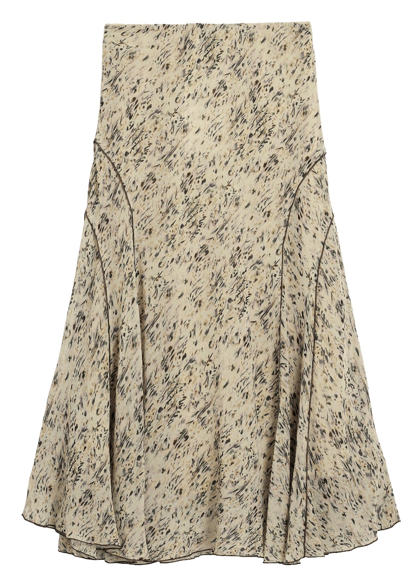 Flowing printed midi skirt DESIGUAL White