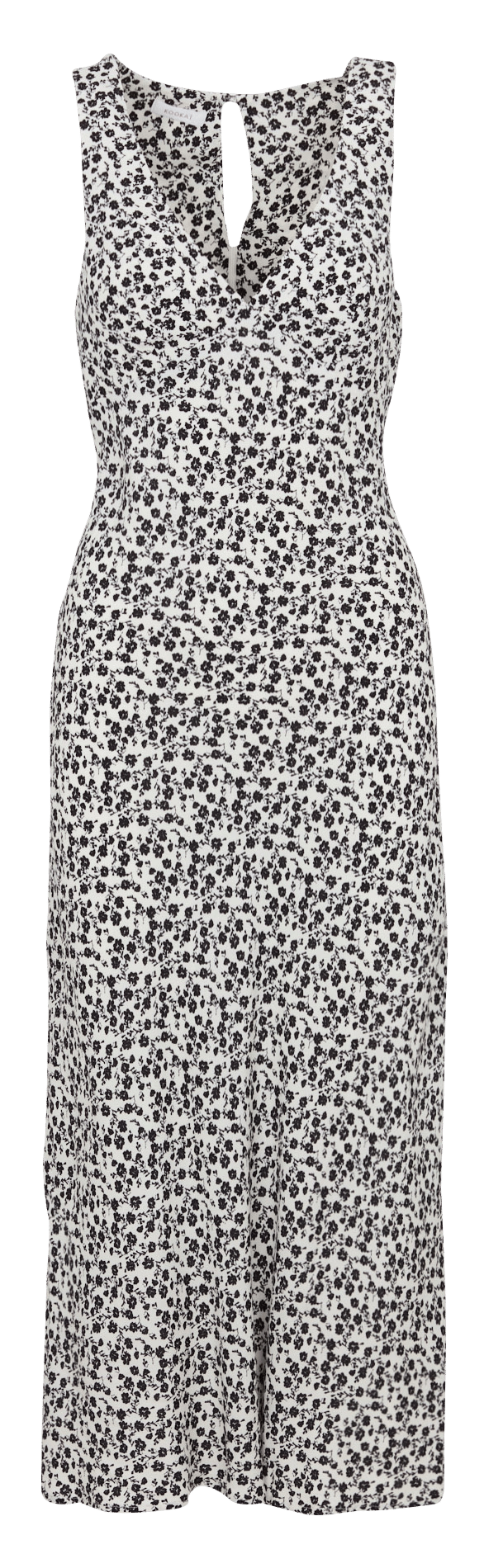 Fitted long dress with pattern KOOKAI White