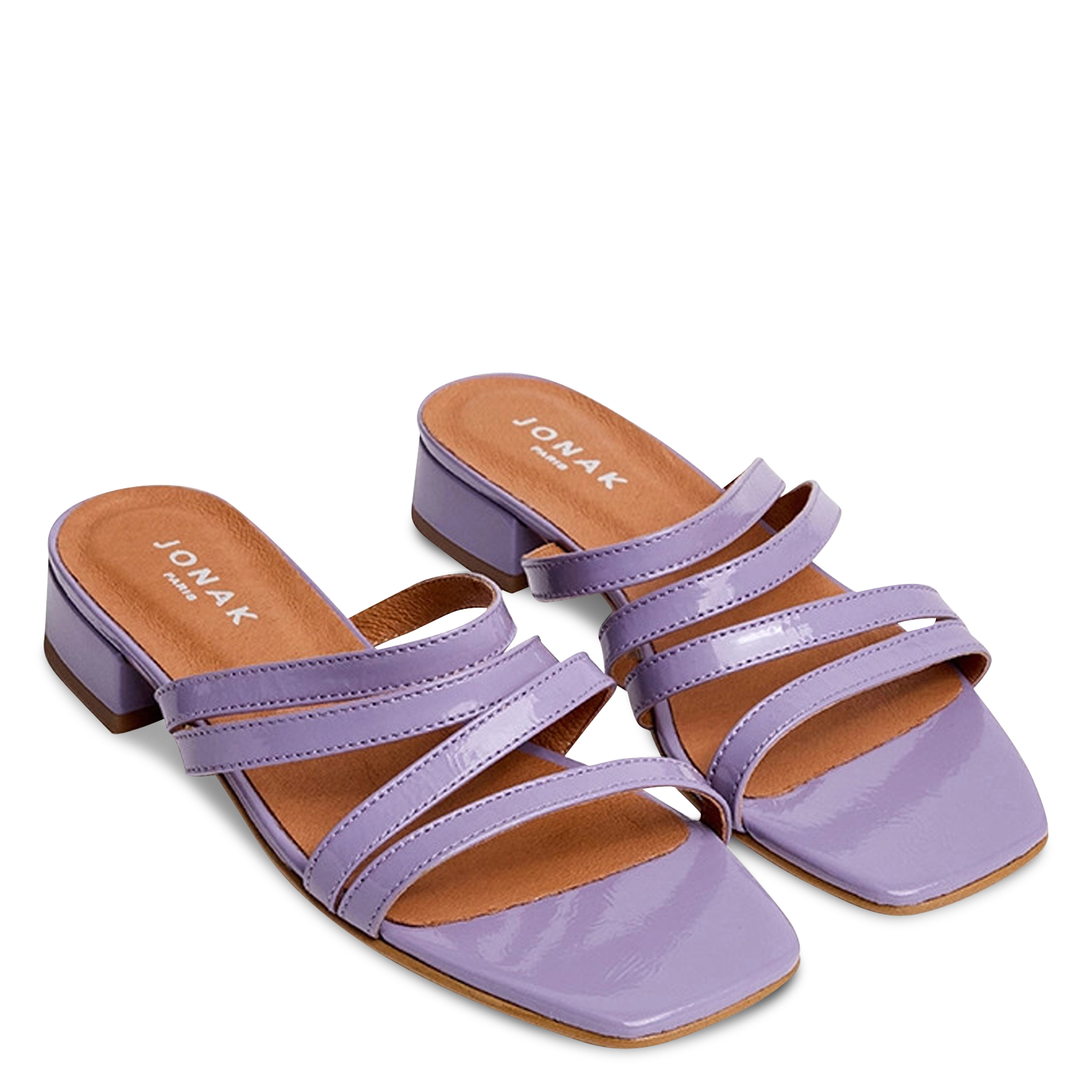 Sandales hautes en cuir JONAK Violet