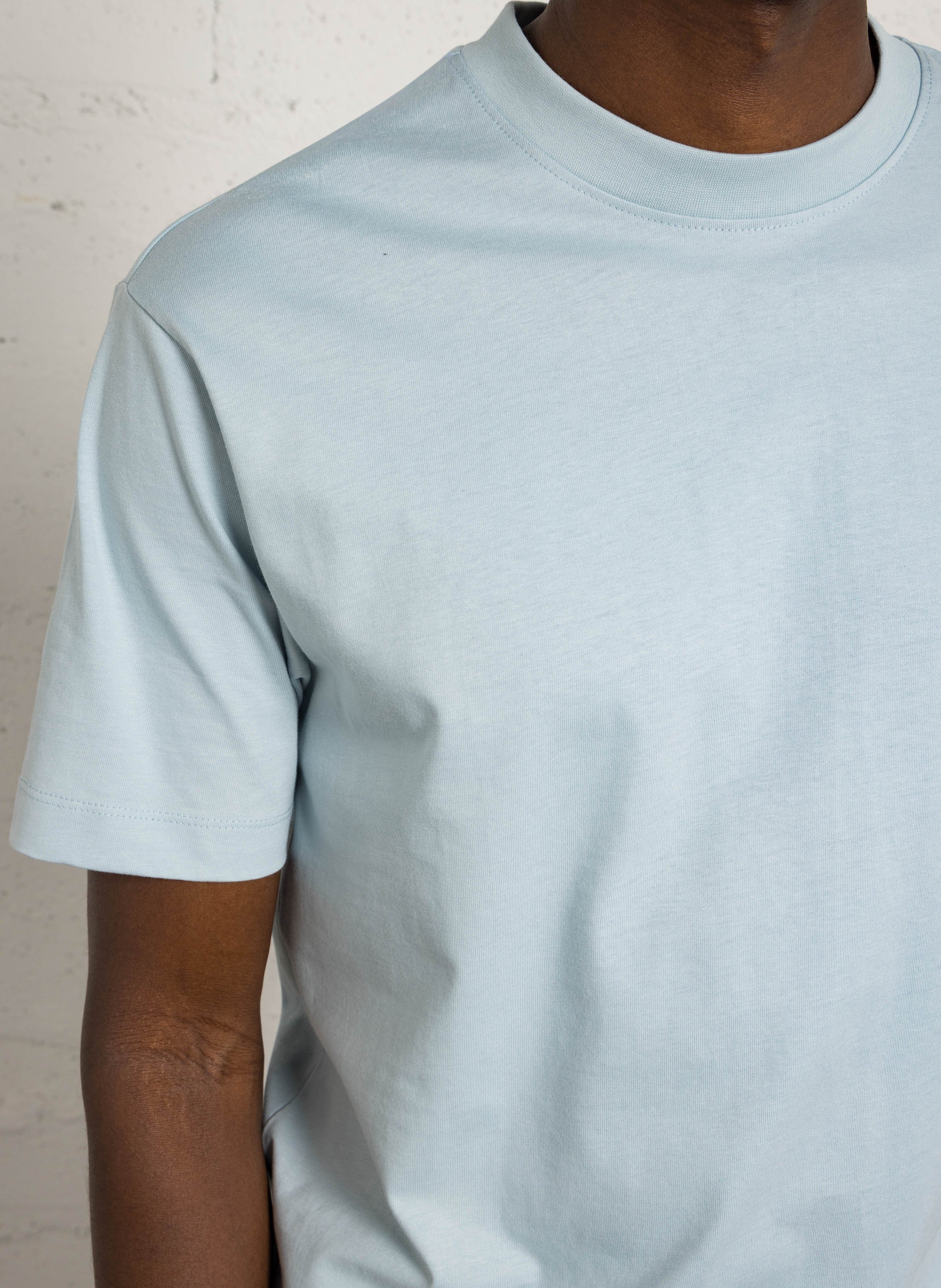 Tee-shirt oversize col rond en coton biologique MINIMUM Bleu