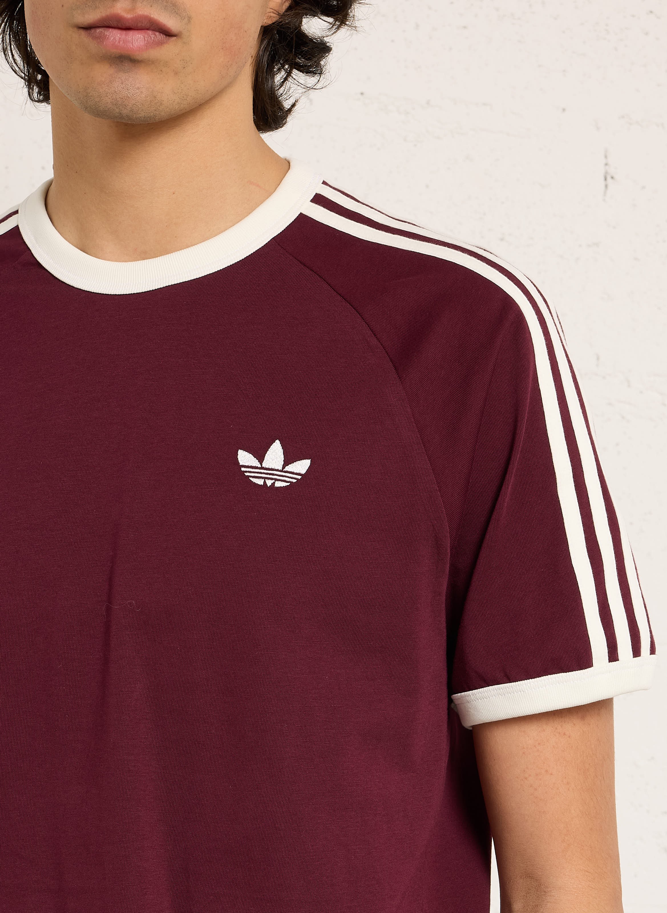 Tee-shirt droit en coton ADIDAS Rouge