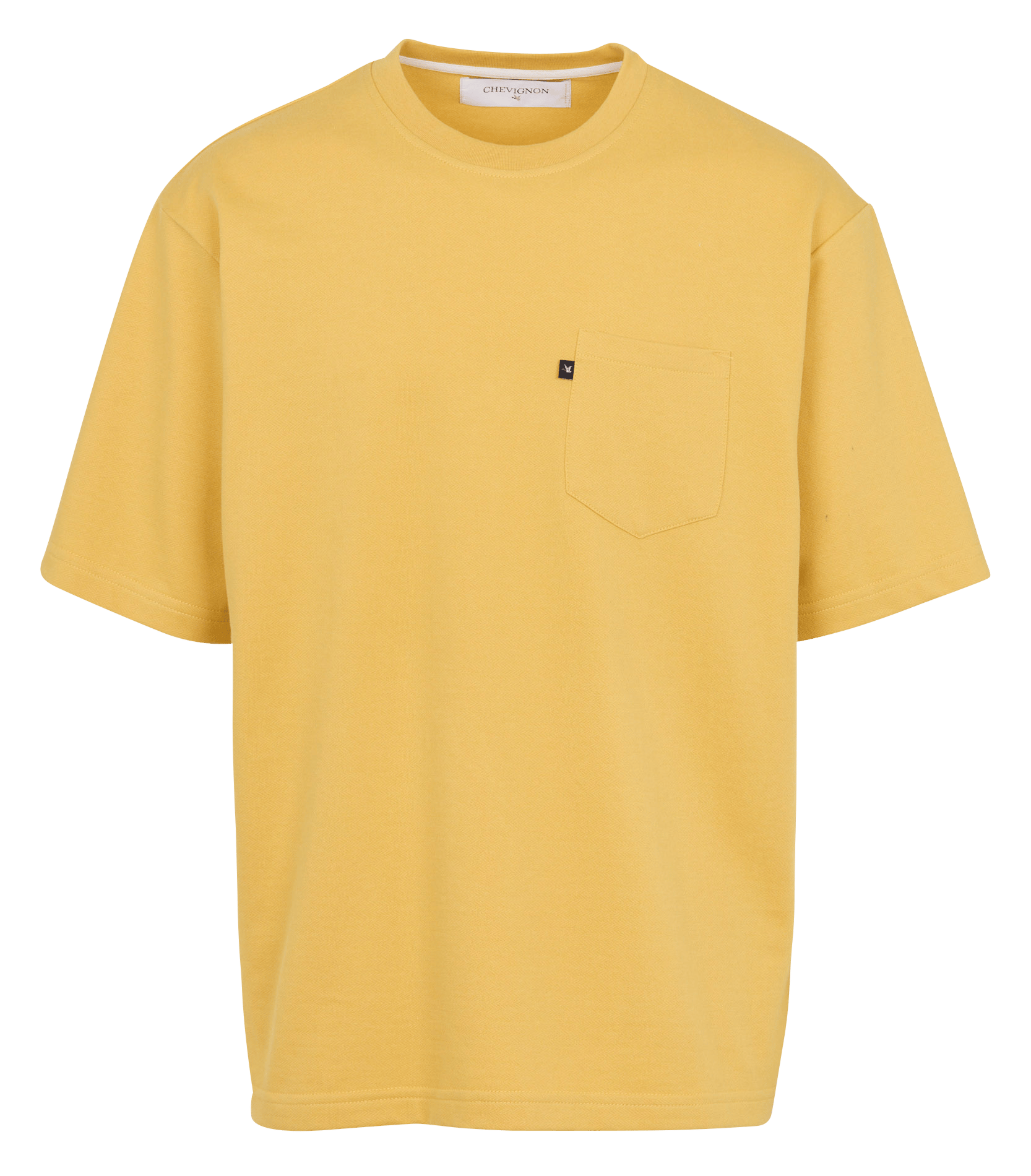 Straight fit short-sleeve plain T-shirt CHEVIGNON Brown