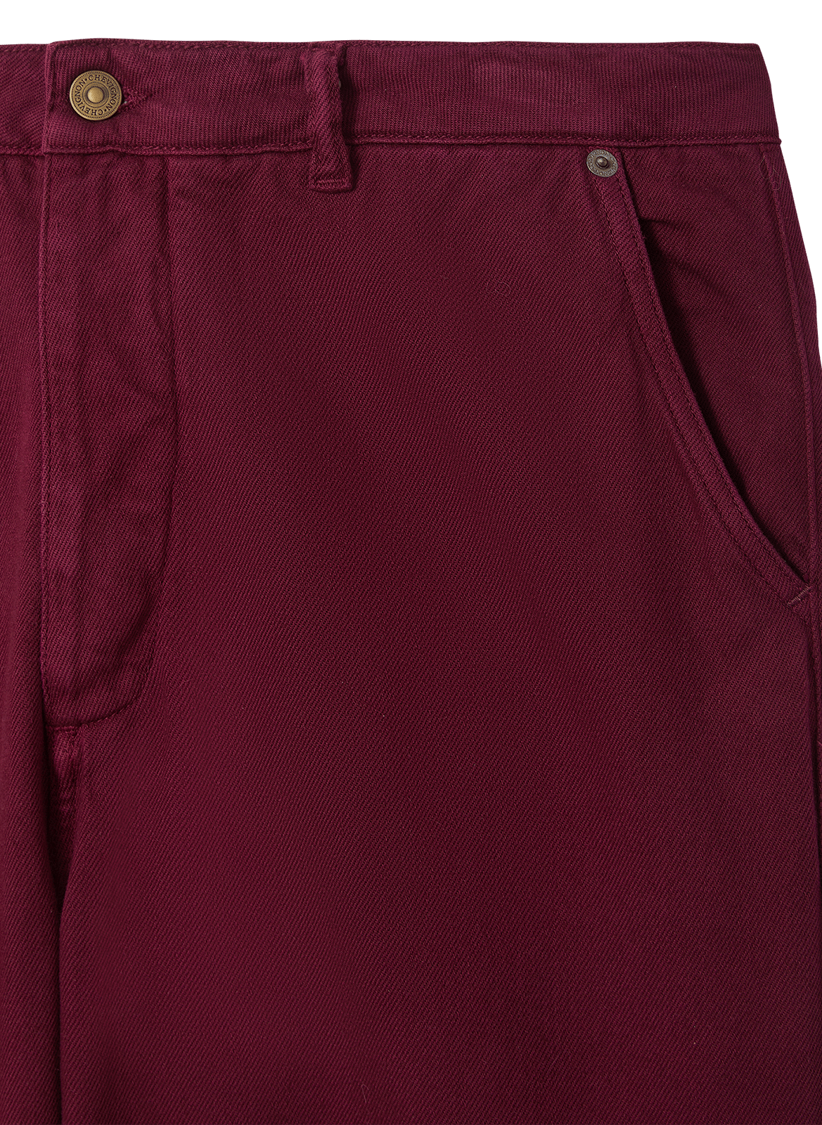 Jean droit en coton CHEVIGNON Violet